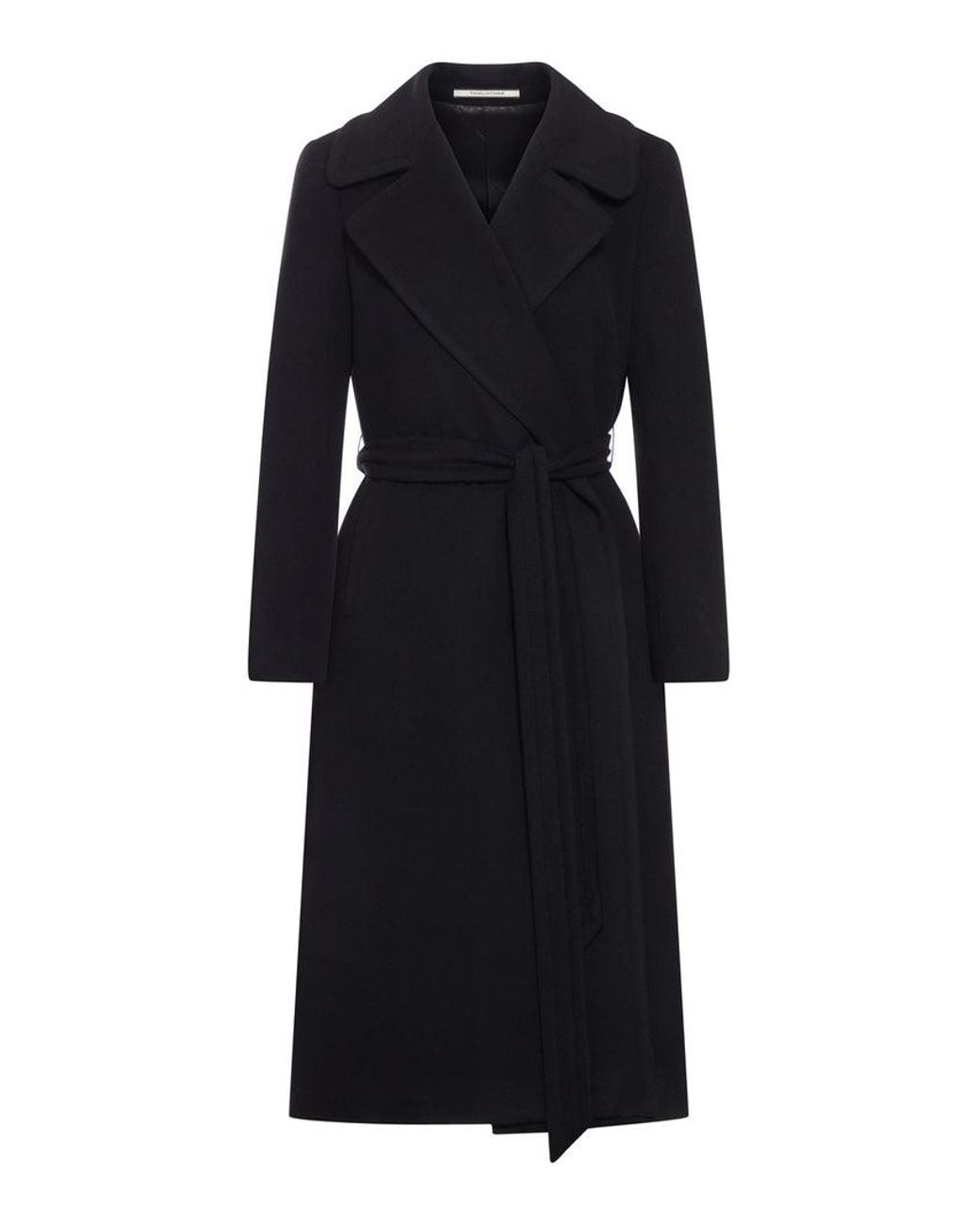 Tagliatore Black Molly Wool And Cashmere Coat