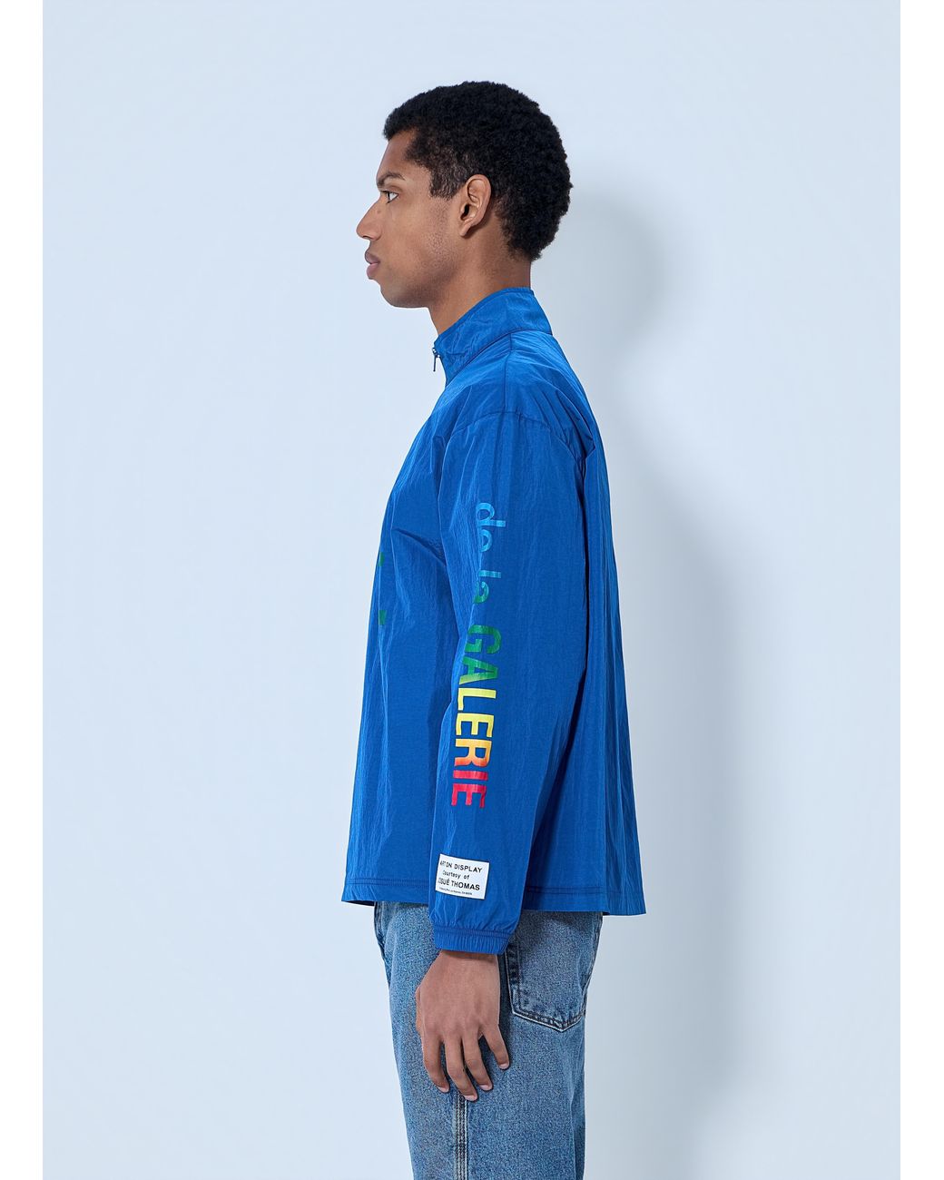 GALLERY DEPT. Blue Half-Zip Logo Pullover for men