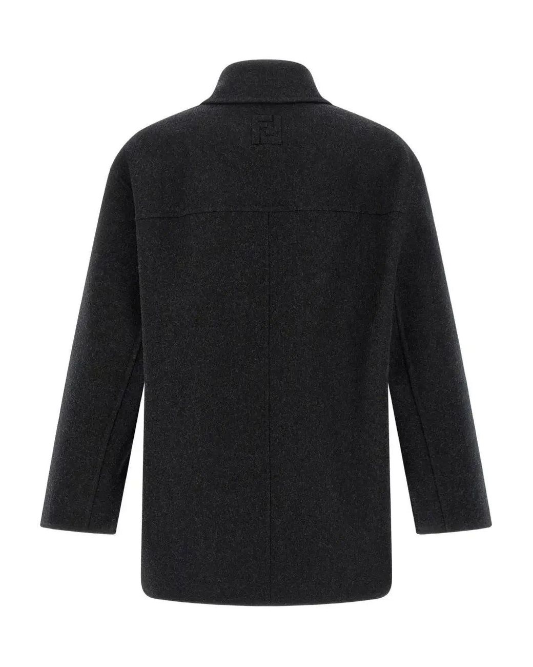 Fendi Black Wool Felt Blouson for men