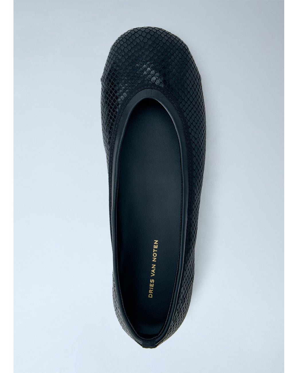 Dries Van Noten Black Mesh Ballet Flats