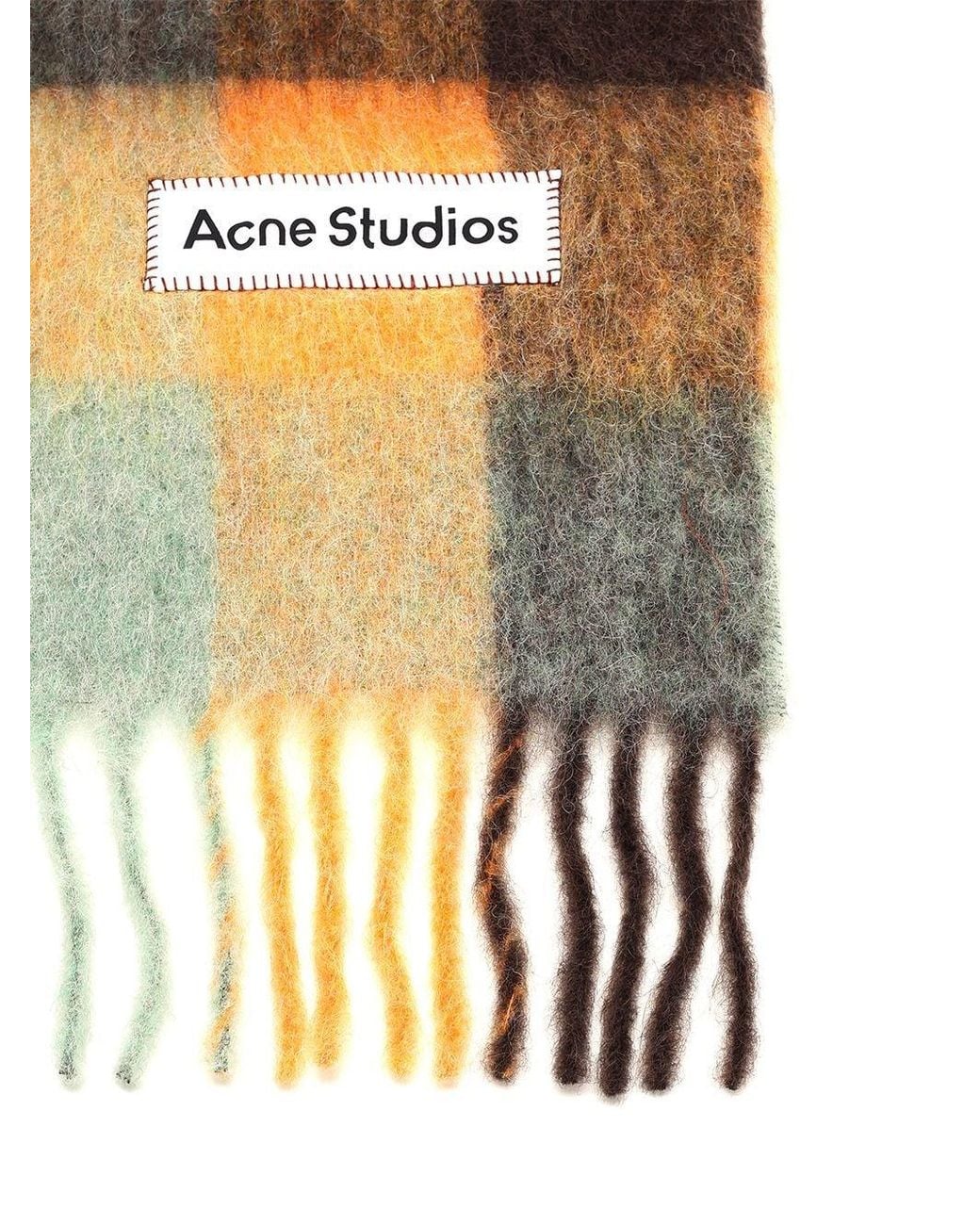 Acne Multicolor Fringed Scarf