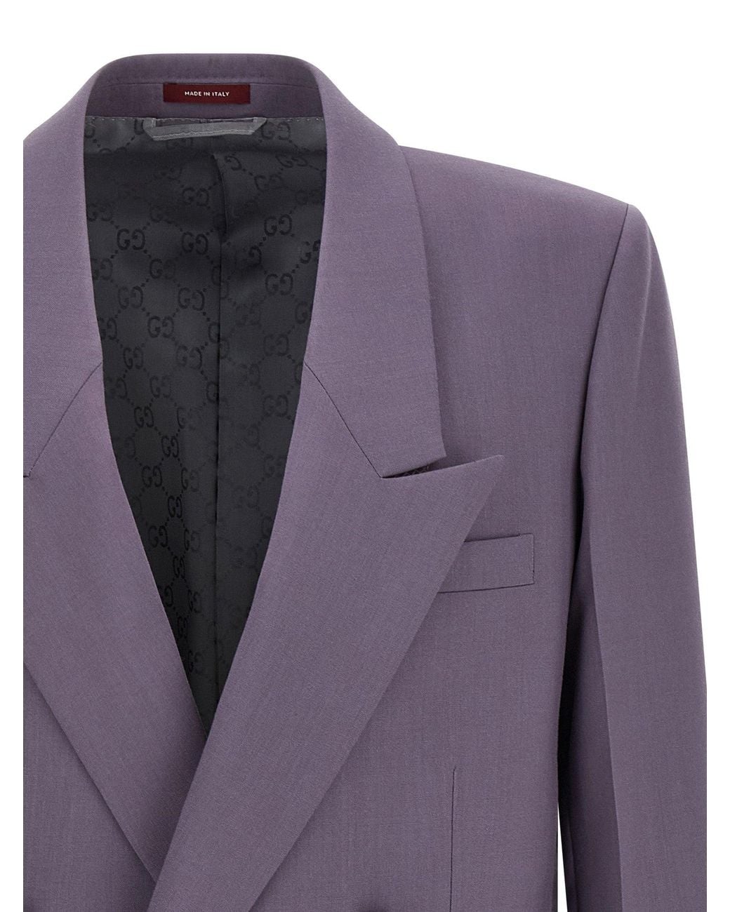 Gucci Purple Double-Breasted Jacket for men
