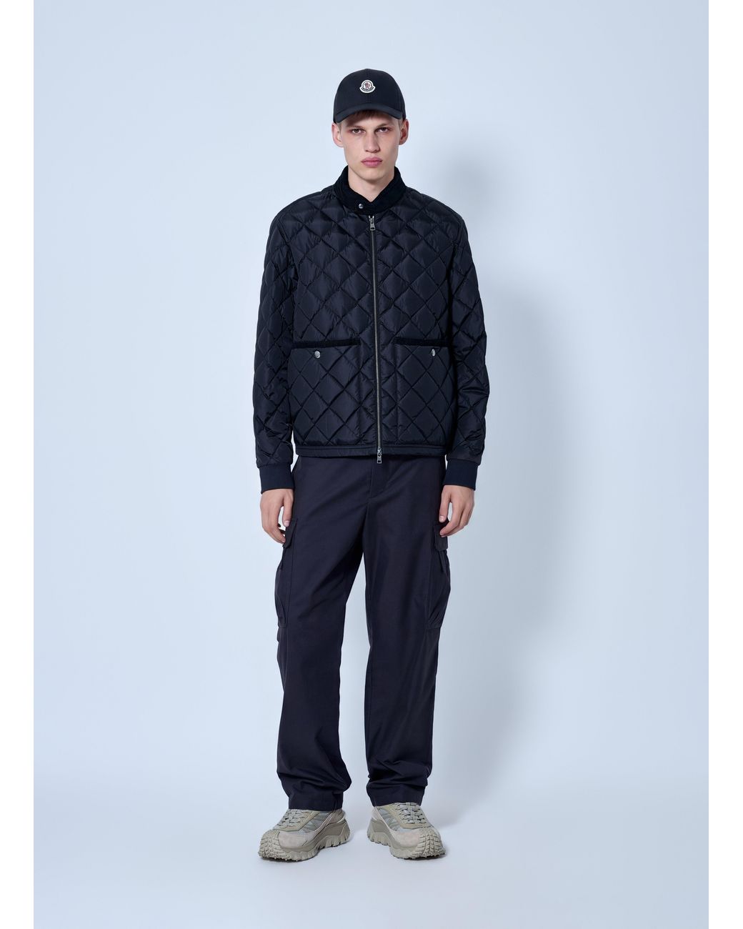 Moncler Blue Eclal Short Down Jacket for men