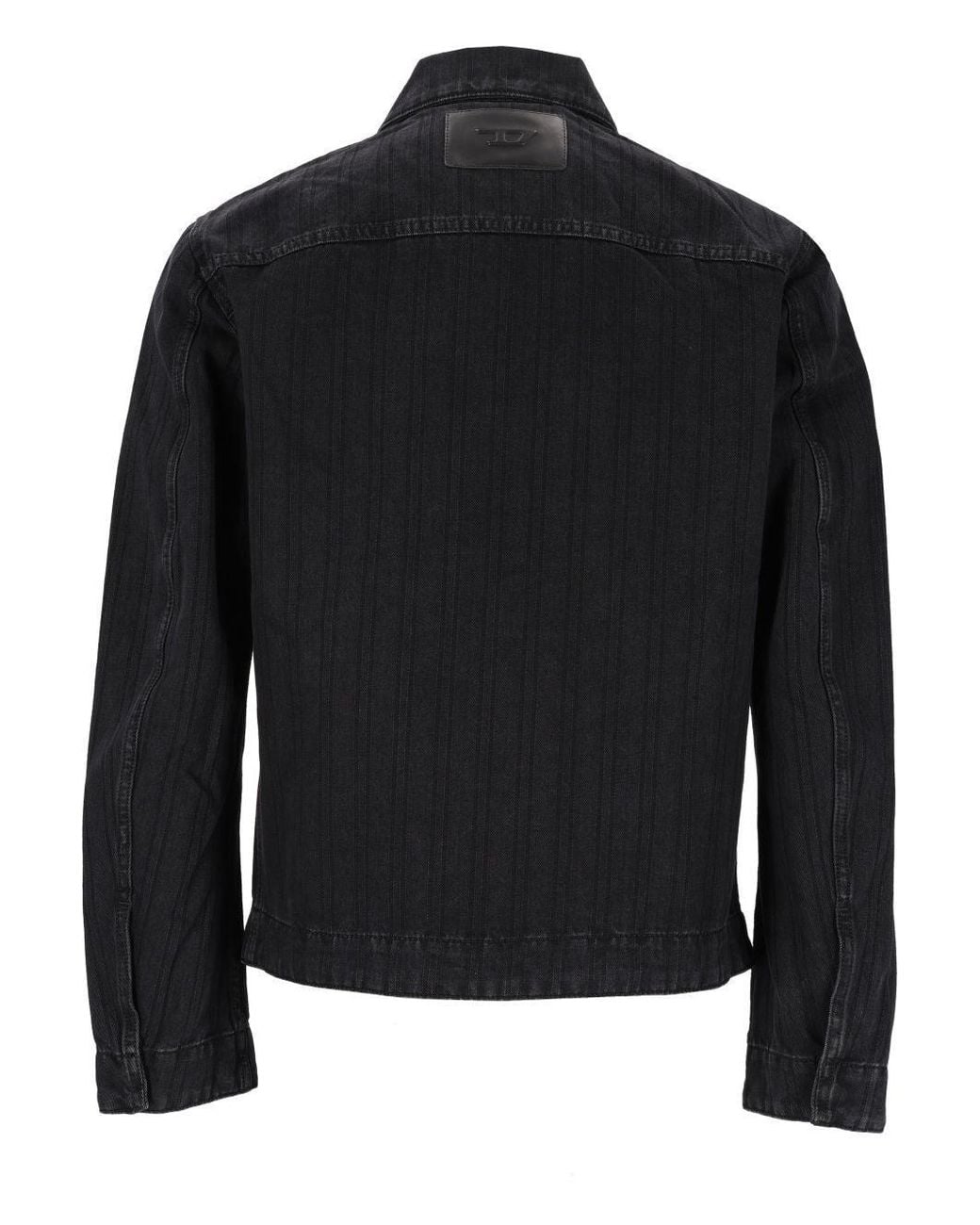 DIESEL Black D-Rohe Denim Jacket for men