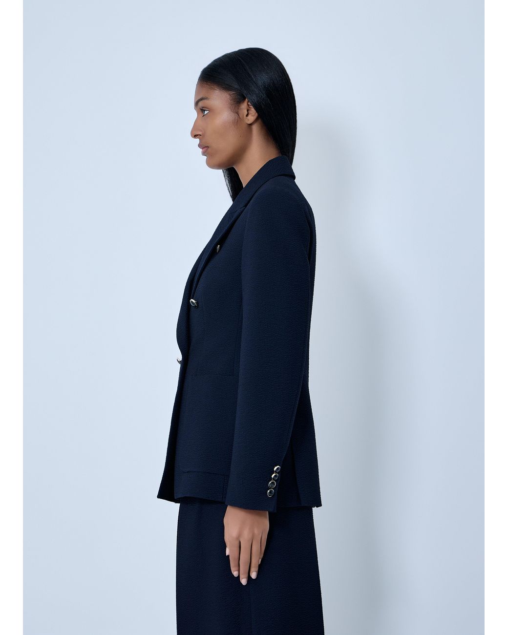 Max Mara Blue Wool Blazer
