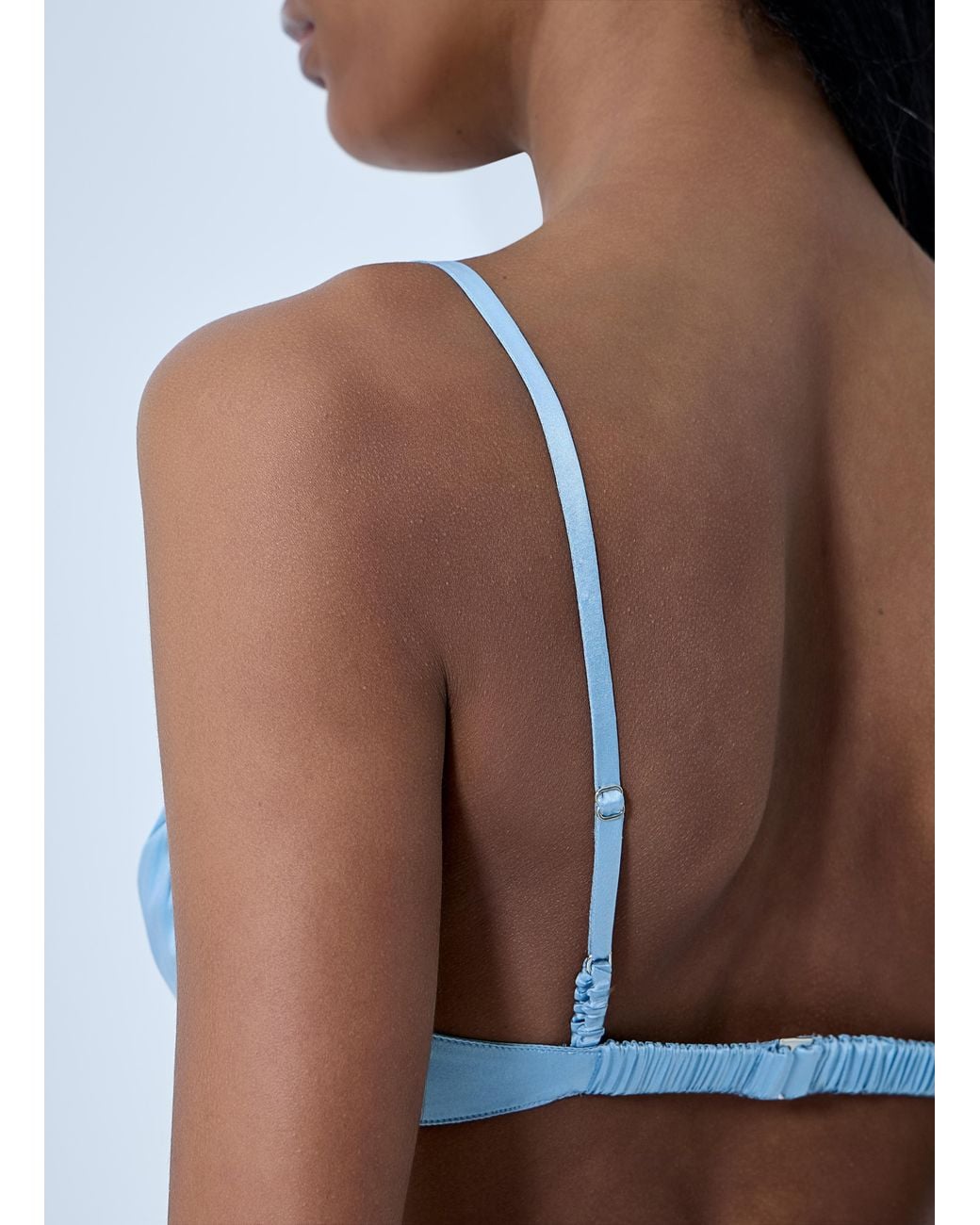 Prada Blue Silk Bralette