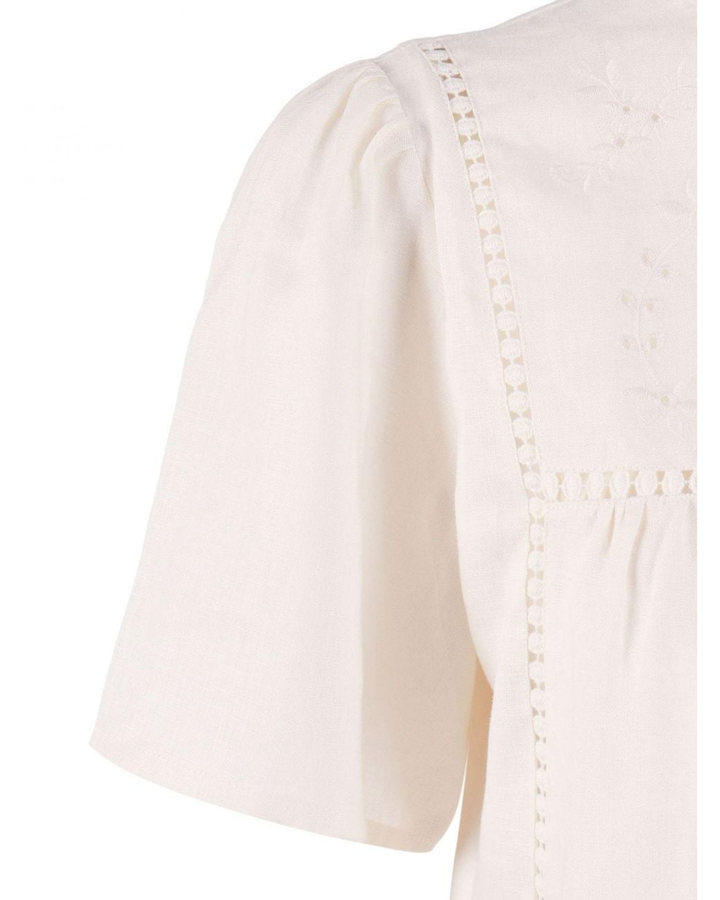 Weekend by Maxmara Natural Embroidered Blouse