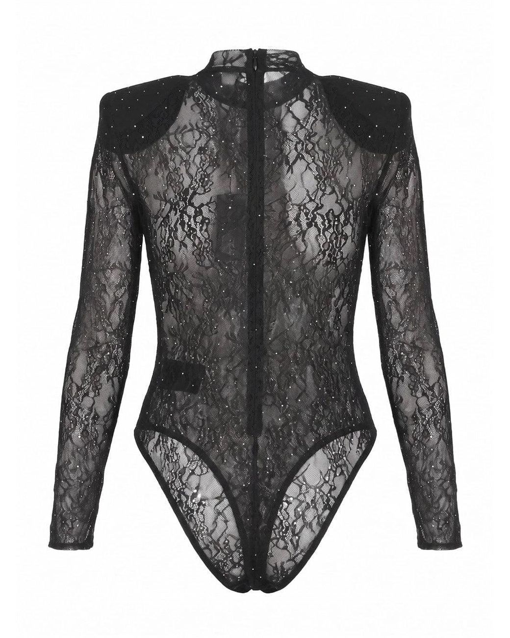 Nissa Black Lace Bodysuit