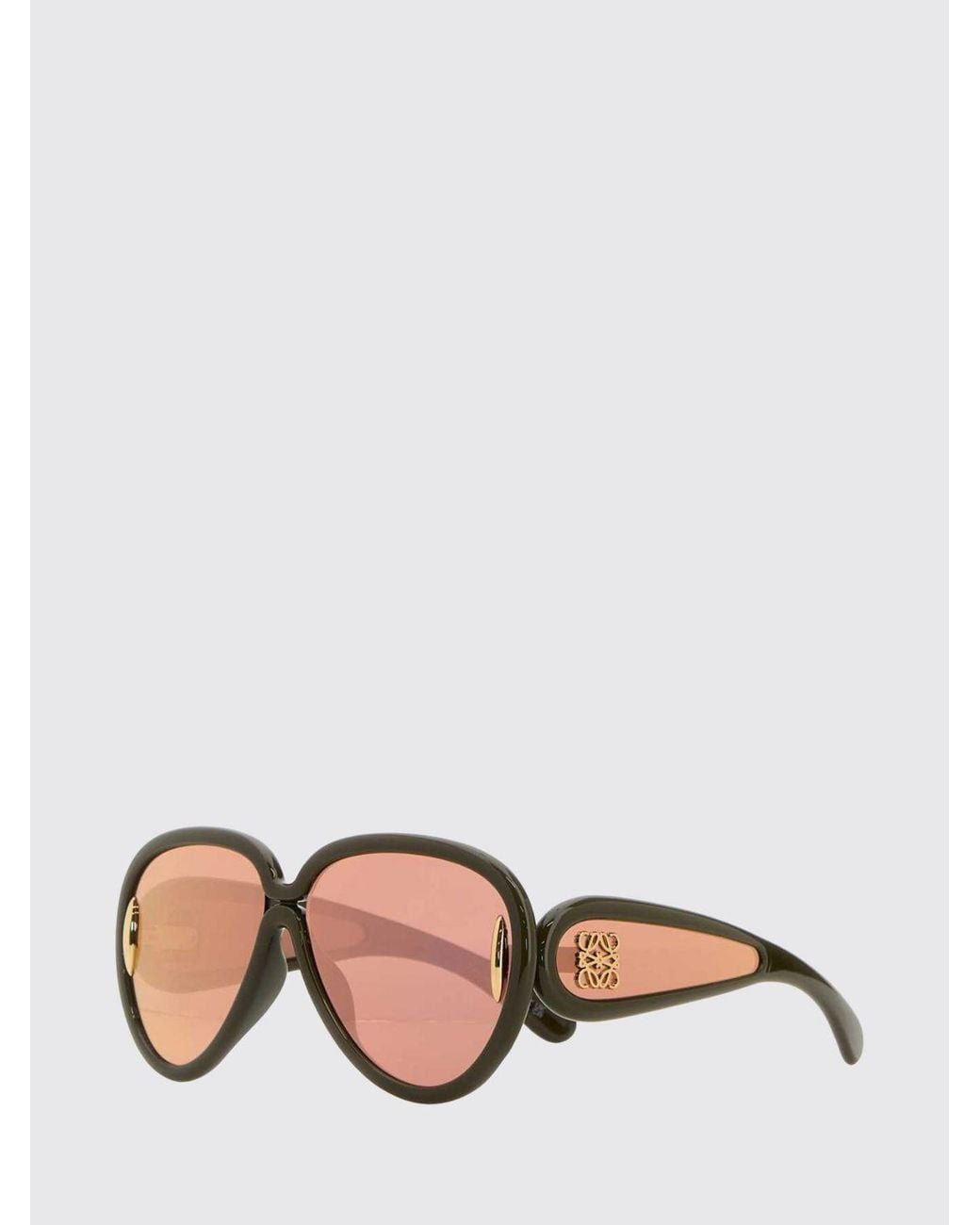 Loewe Pink Bicolour Acetate Aviator Sunglasses With Monogram for men
