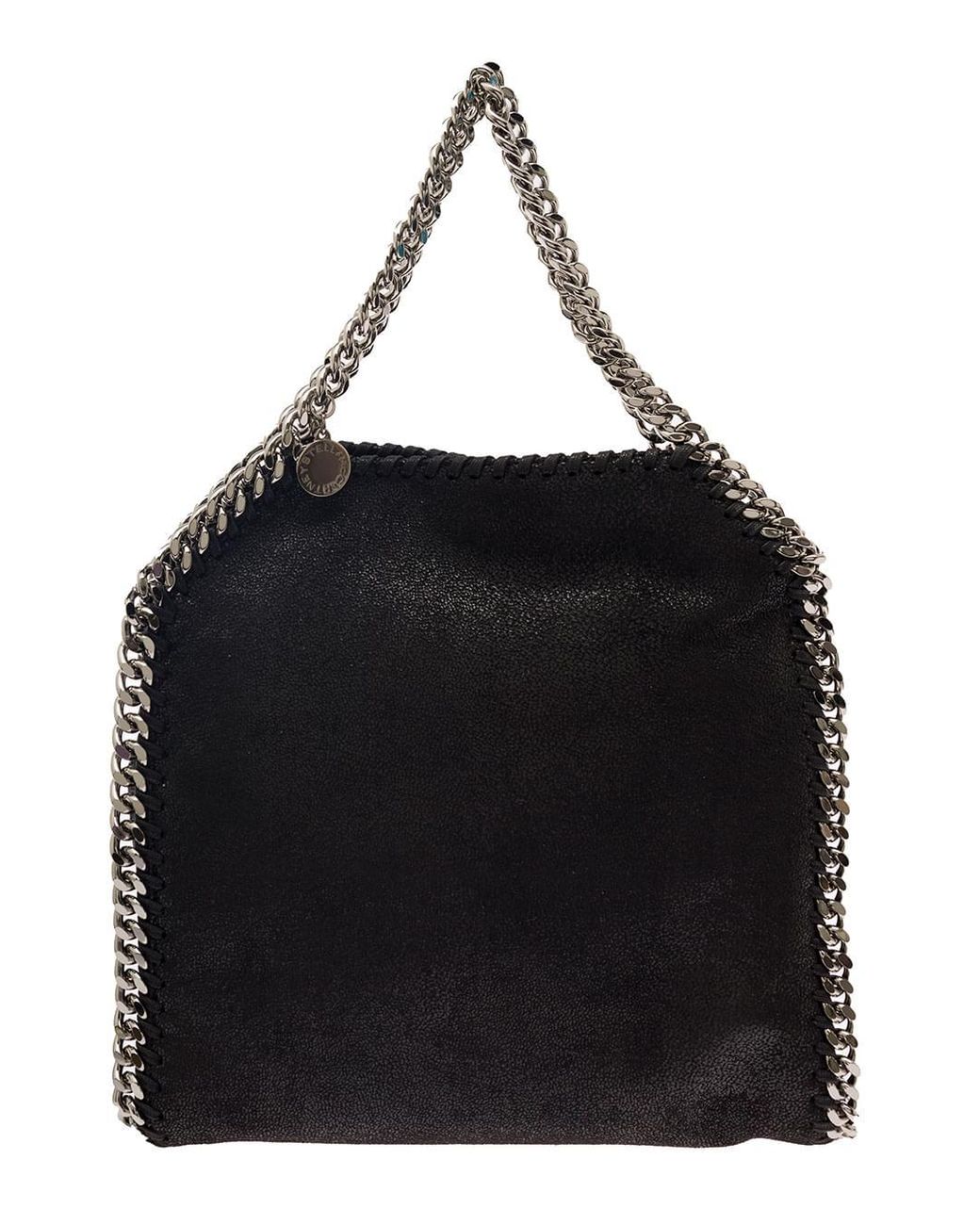 Stella McCartney Black Tiny Tote Bag With Charm — Polyester Shoulder