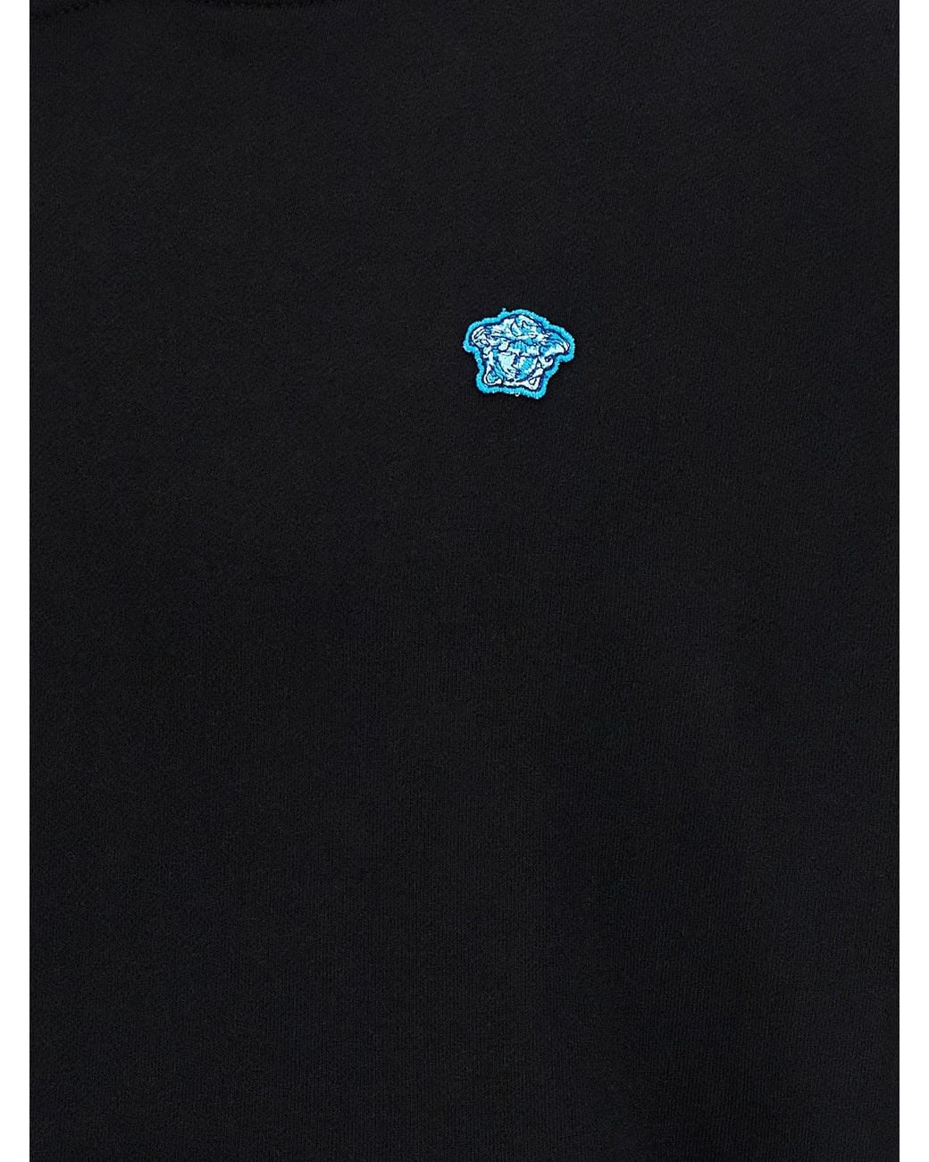 Versace Blue Cotton Sweatshirt for men