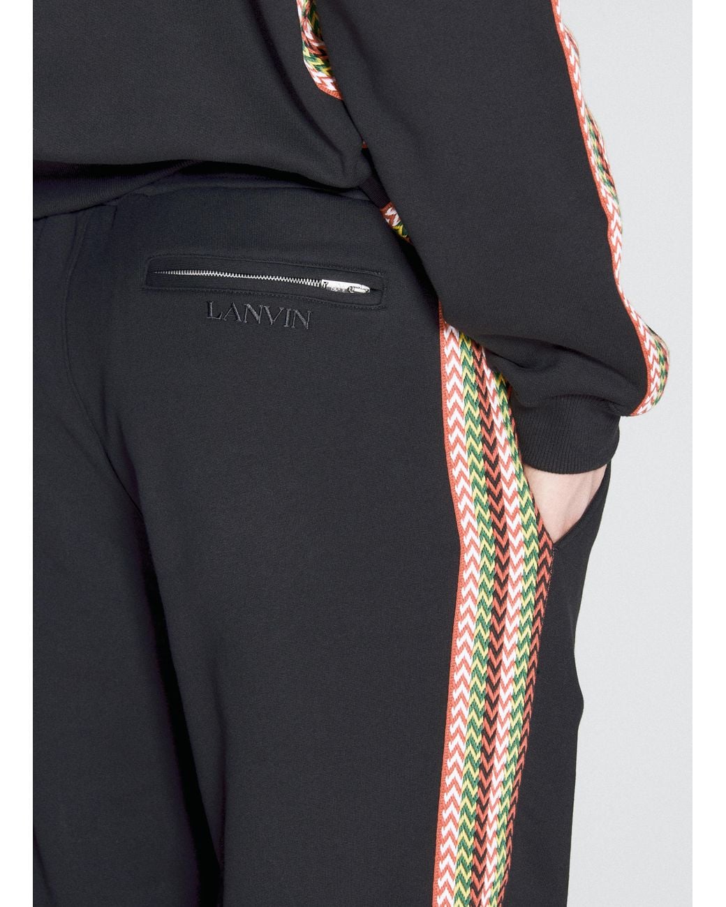 Lanvin Blue Side Curb Track Pants for men