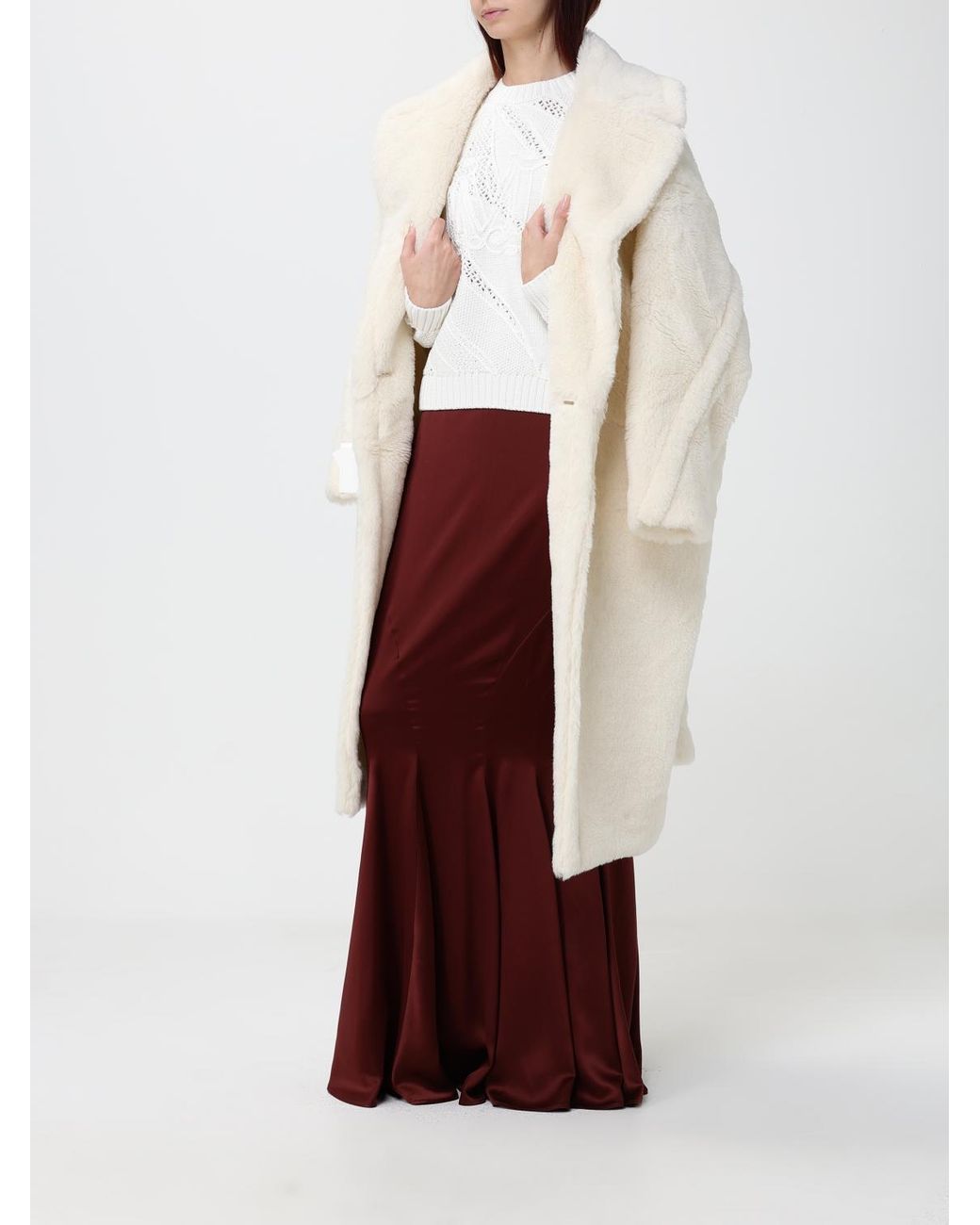 Max Mara Red High-Waisted Pencil Midi Skirt