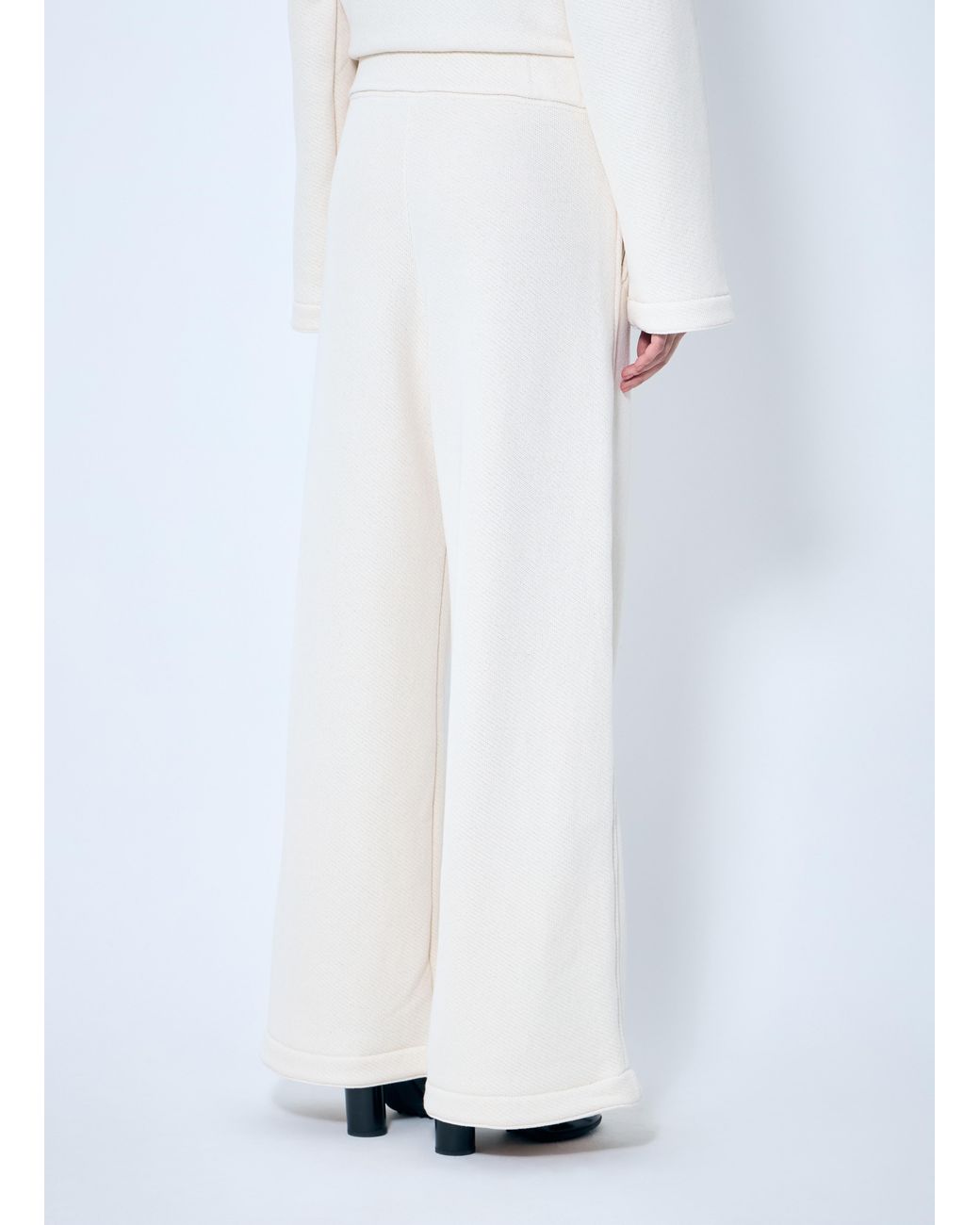 Max Mara White Knit Track Pants