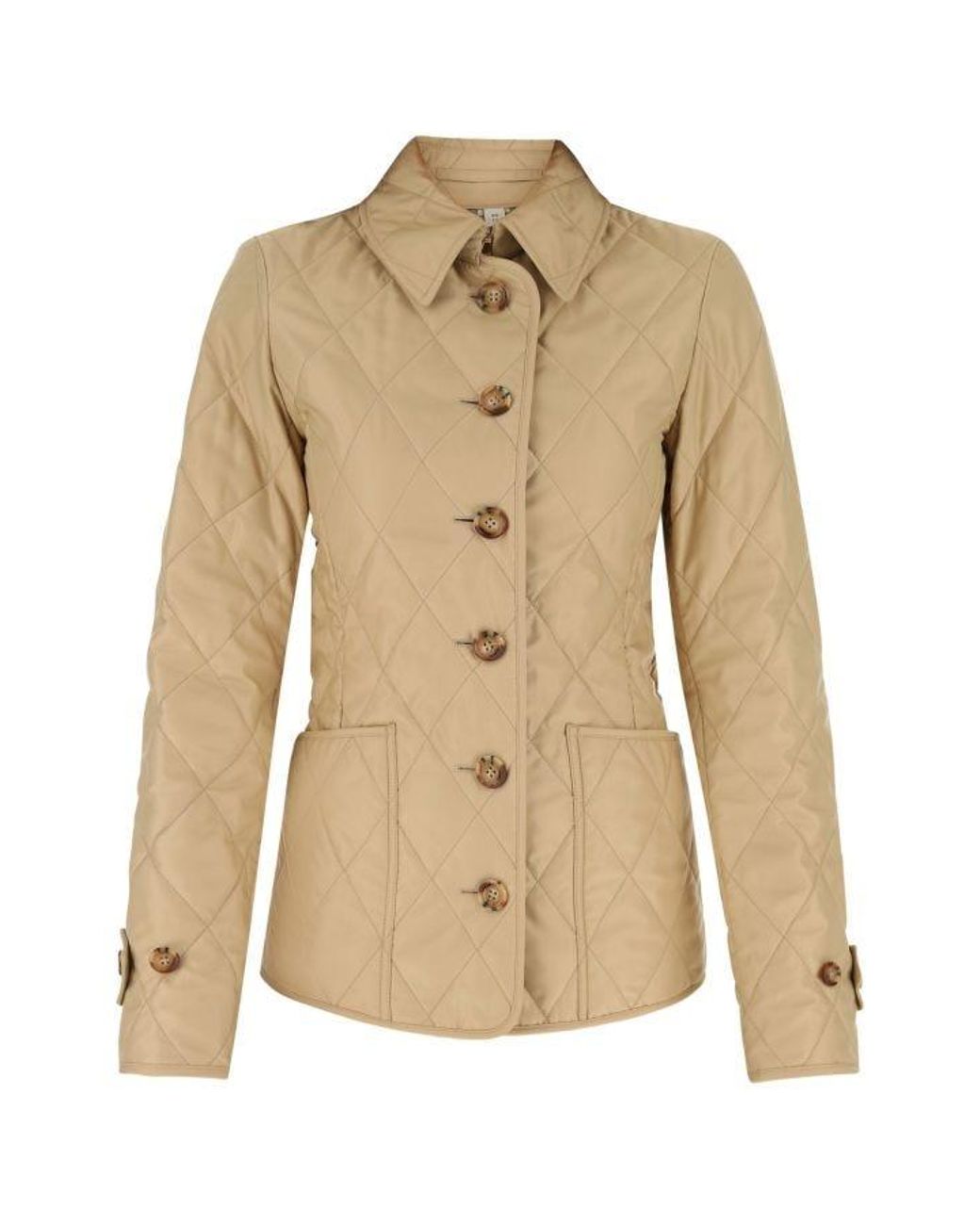 Burberry Polyester Jacket in Natural Lyst