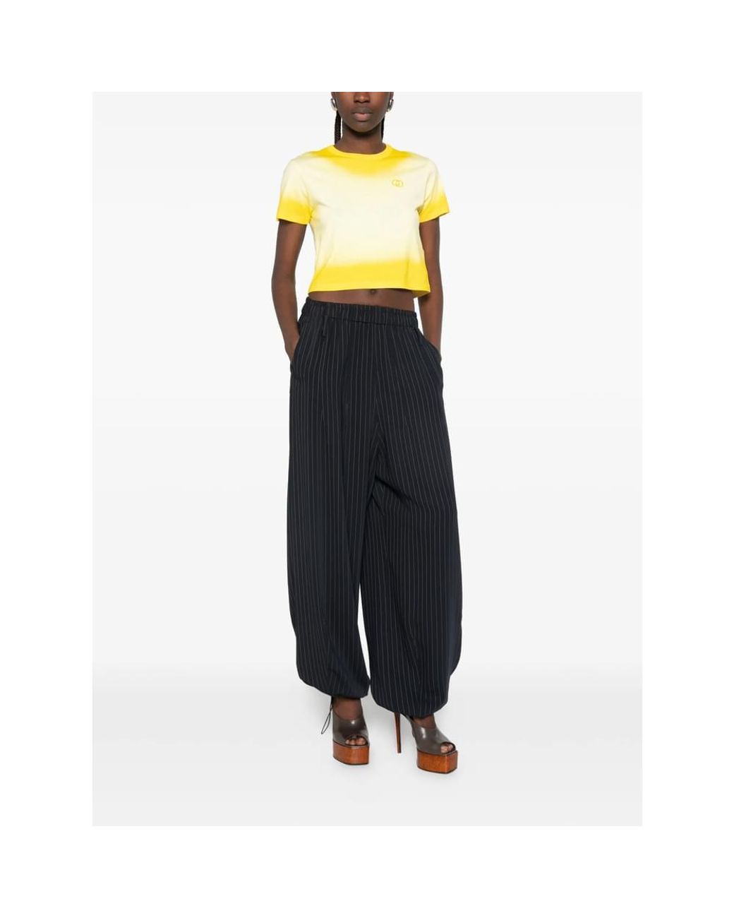 Gucci Yellow Neutrals Tops