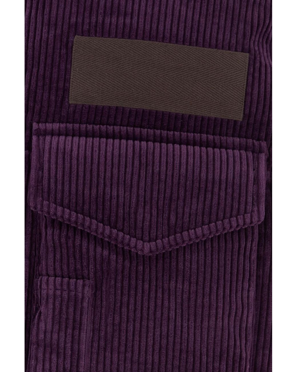 Sacai Purple Corduroy Down Jacket for men
