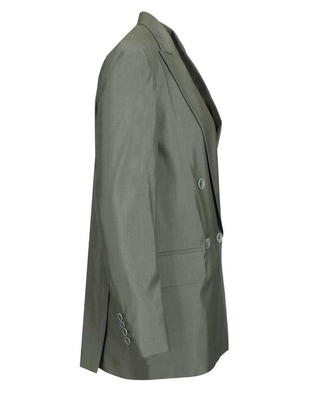 Max Mara Green Double-Breasted Blazer