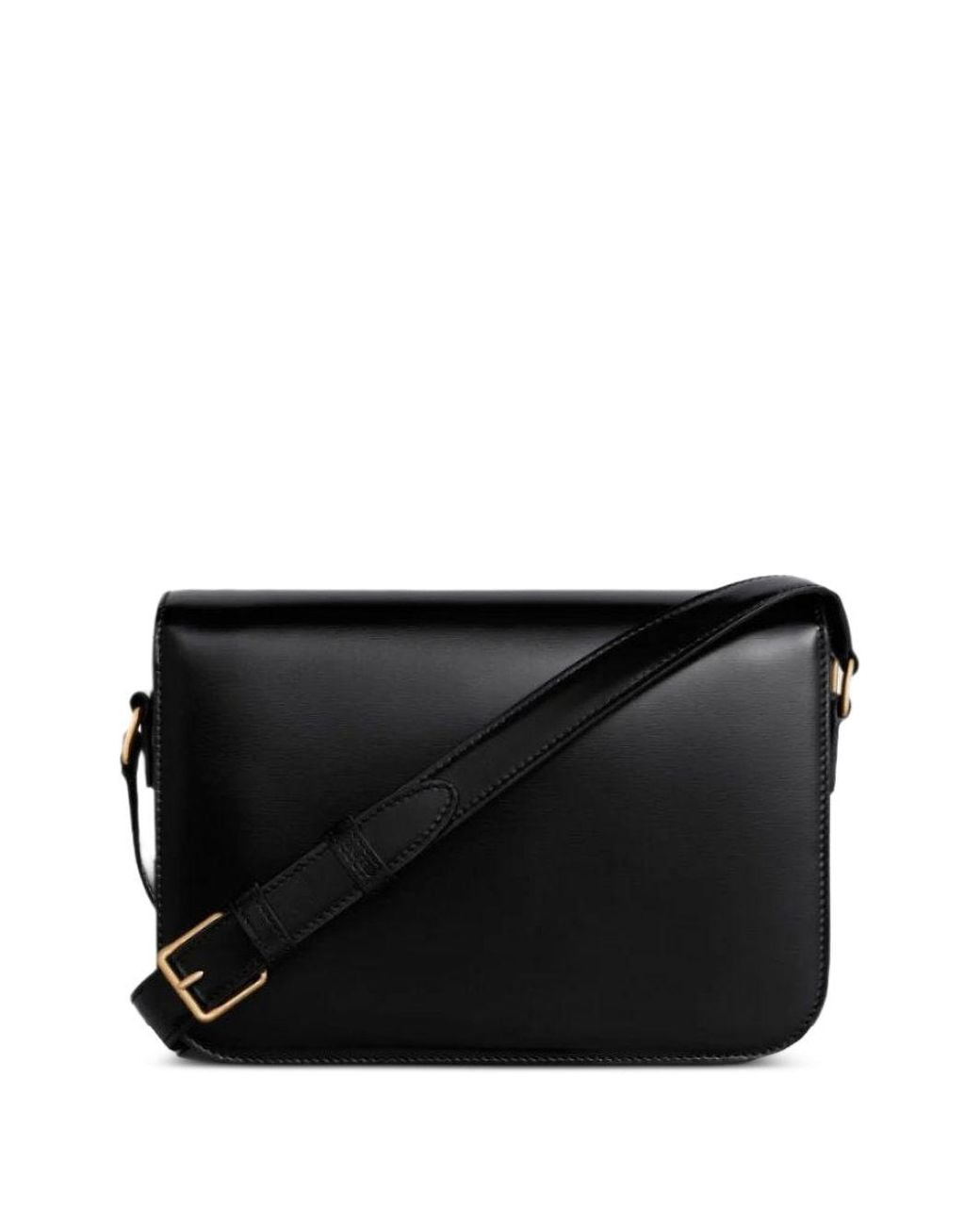 Céline Black Triomphe Classique Leather Shoulder Bag