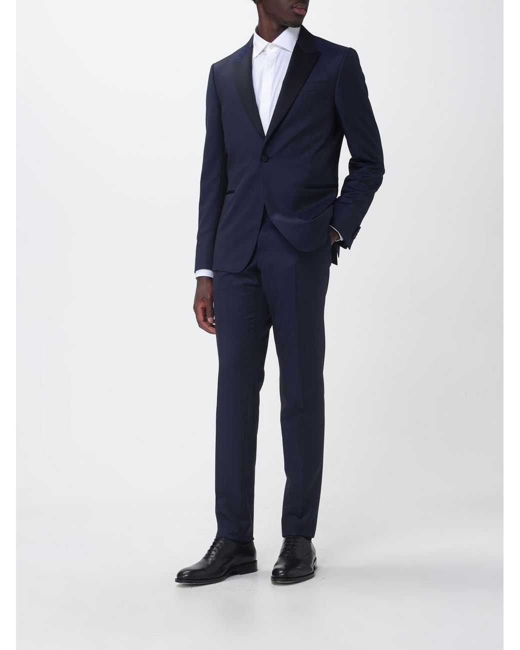 Zegna Blue Wool And Mohair Tuxedo for men