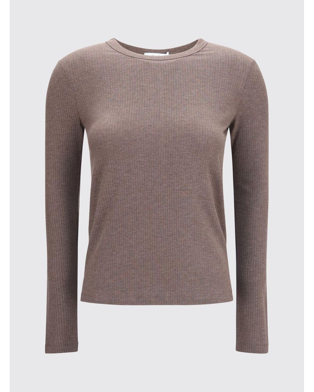 Max Mara Purple Lyocell And Silk Crewneck Jumper With Slim Fit And Long Sleeves