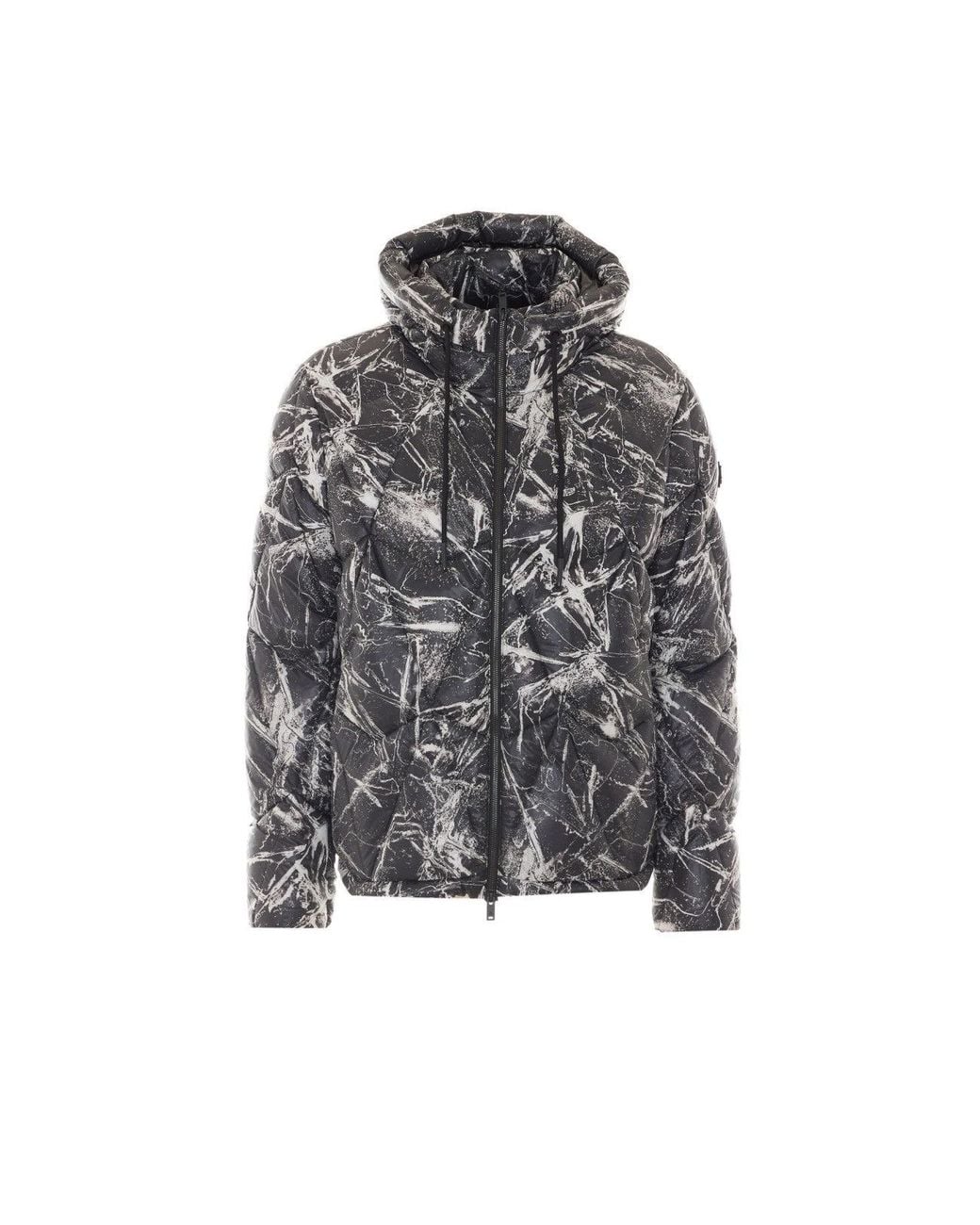 Moose Knuckles Gray Iceberg Quilt Down Jacket for men