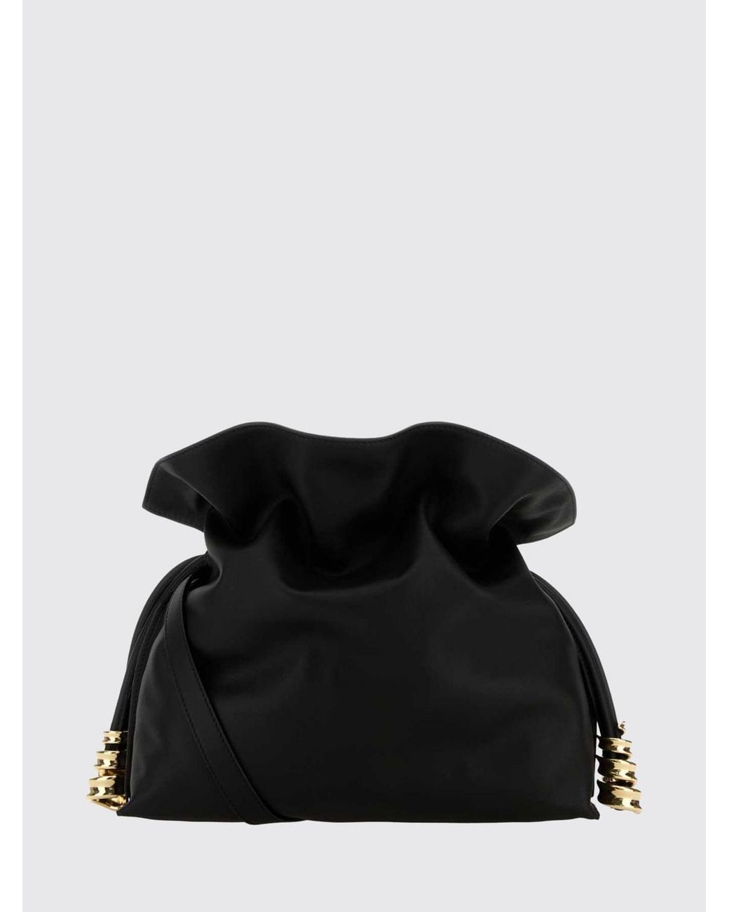 Loewe Black Flamenco Leather Clutch