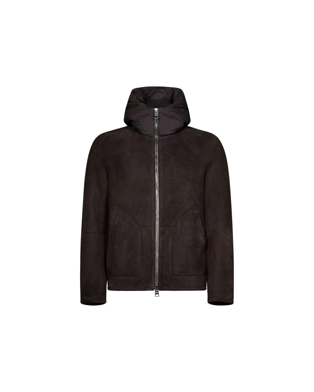 Herno Black Shearling Jacket for men