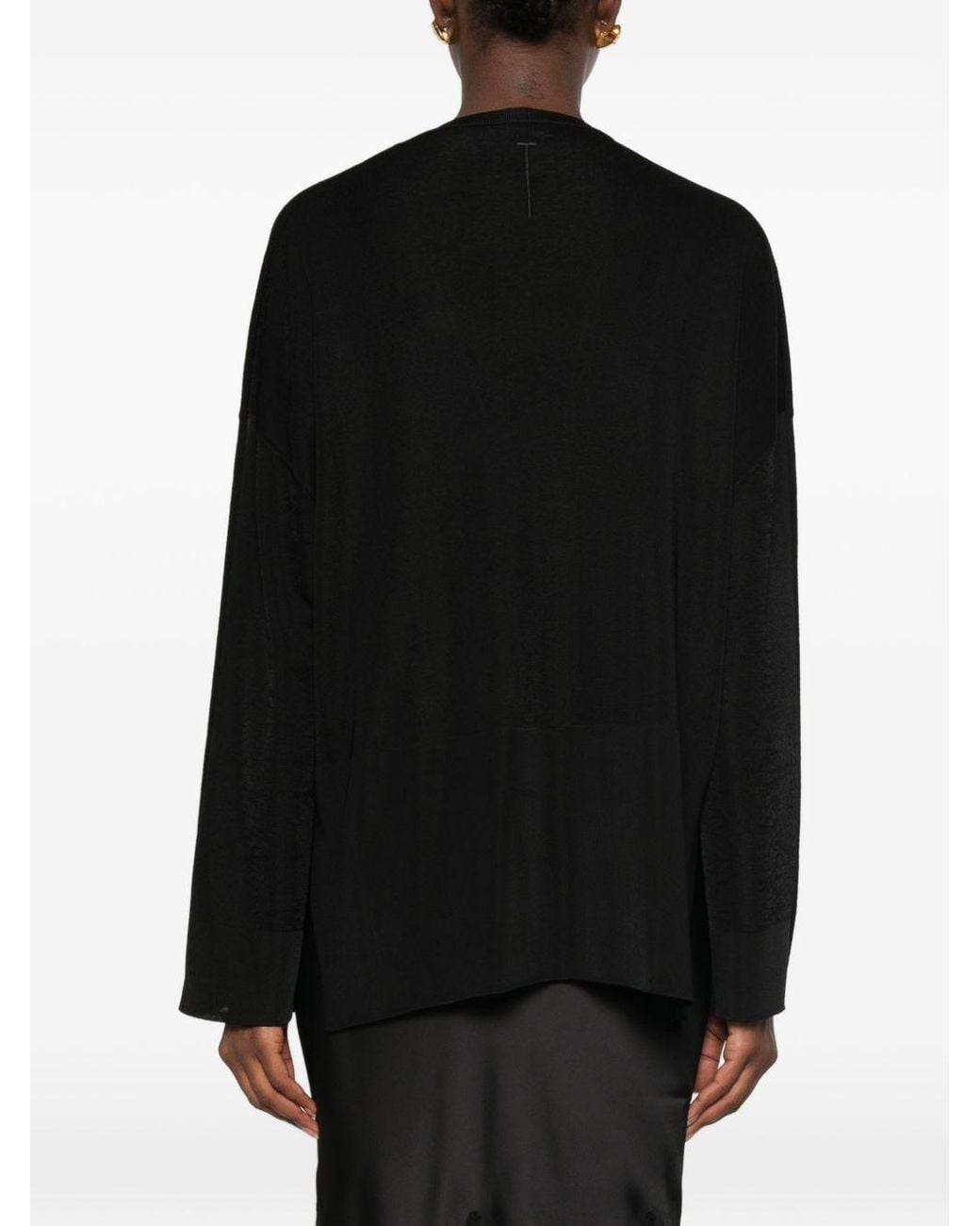 Tom Ford Black Wool Blend V-Necked Sweater