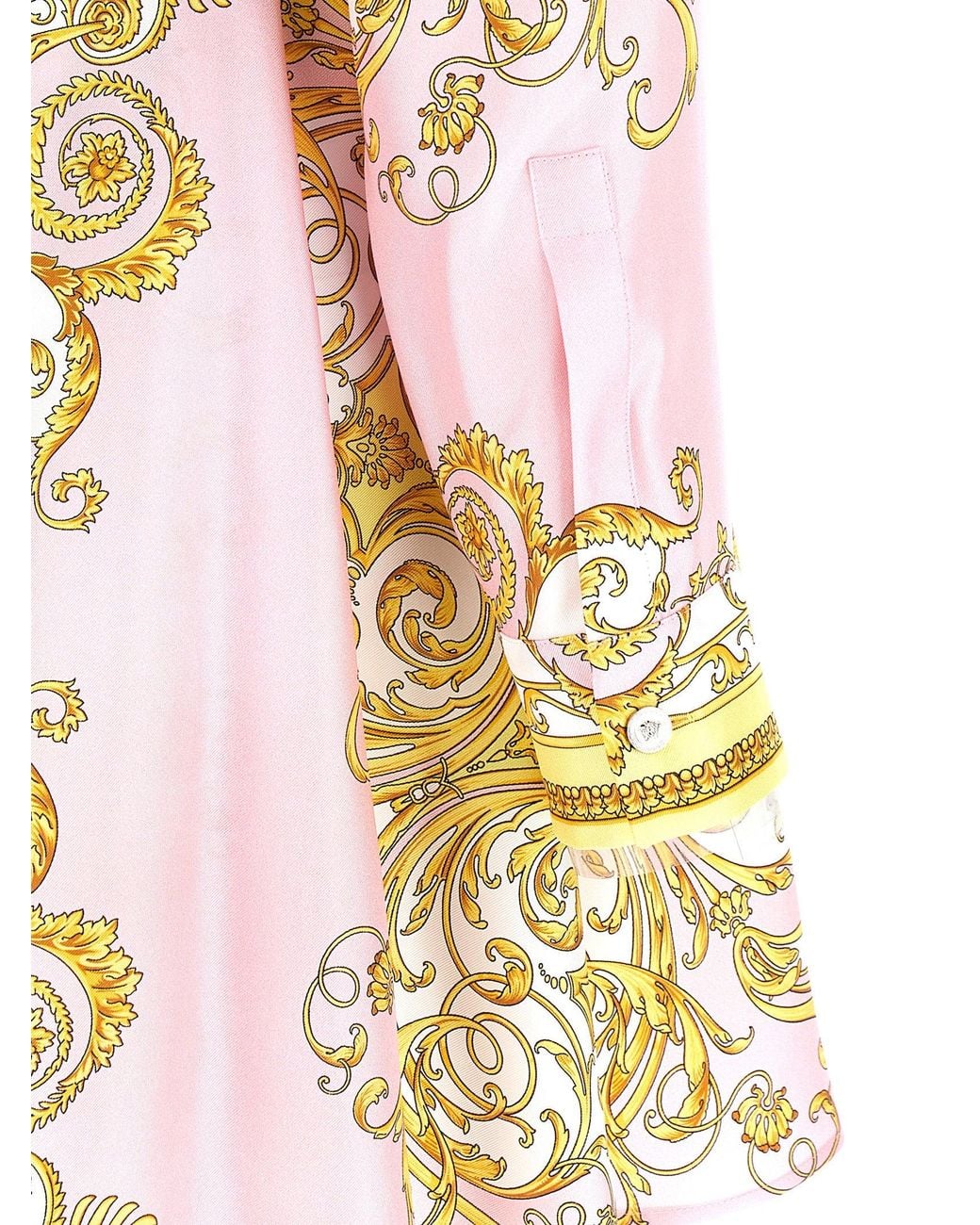 Versace Multicolor Mini Dress With Baroque Print