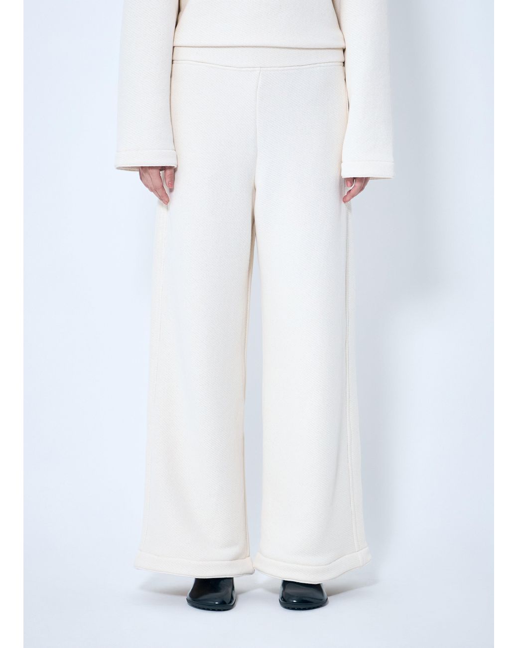 Max Mara White Knit Track Pants