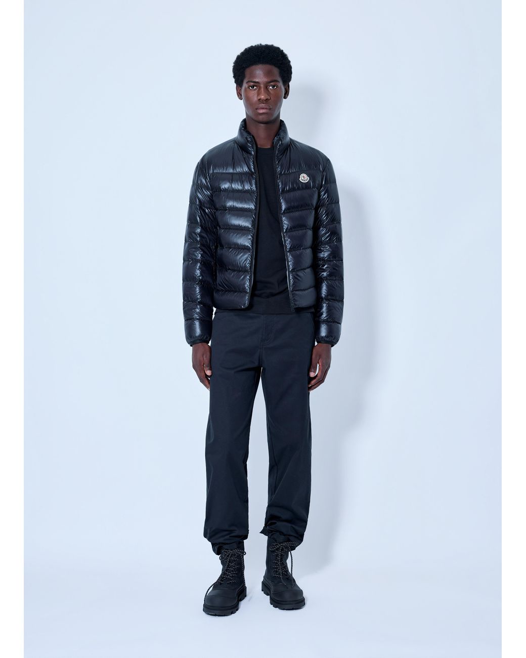 Moncler Blue Sergesta Packable Short Down Jacket for men