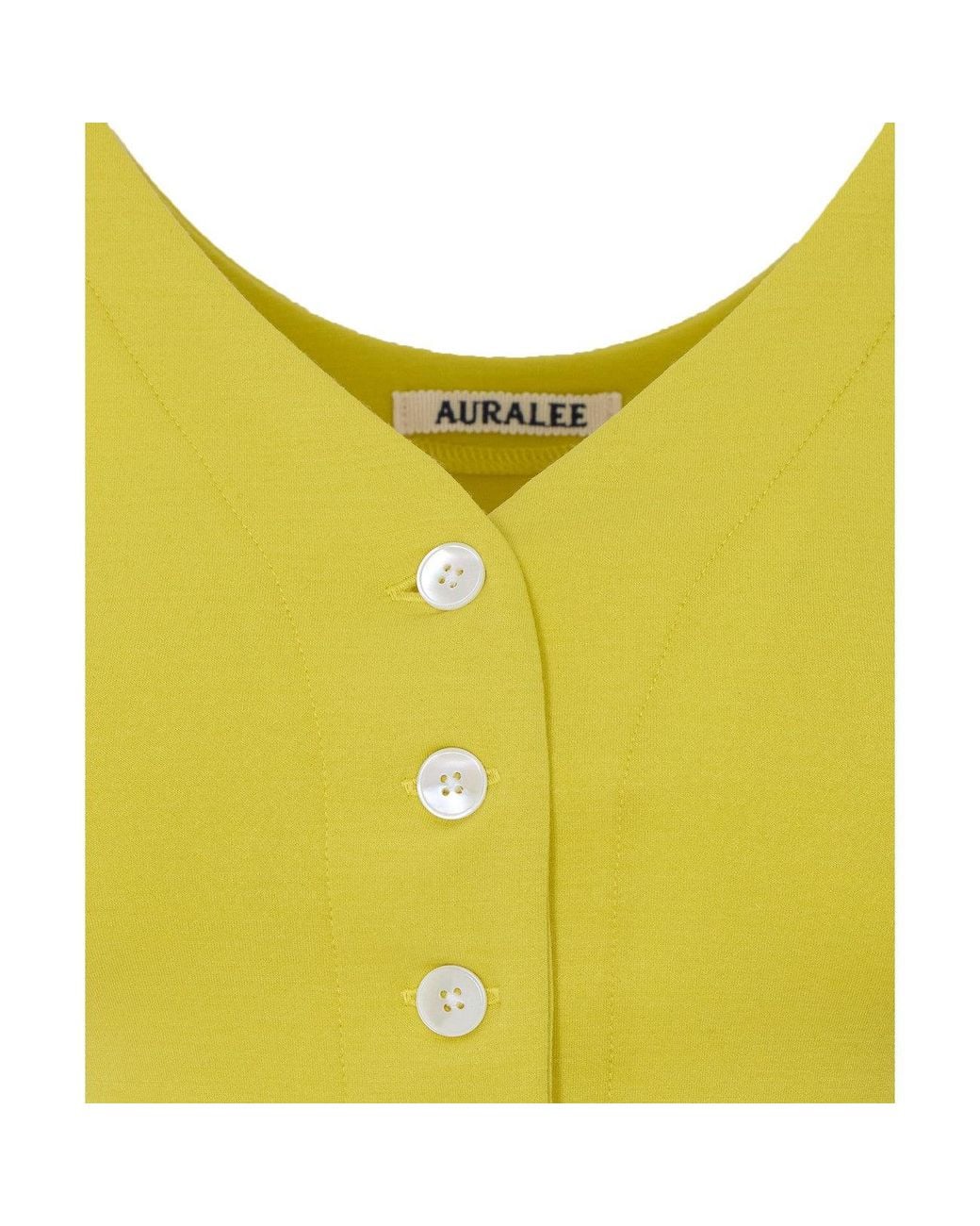 Auralee Yellow Wool Stretch Top