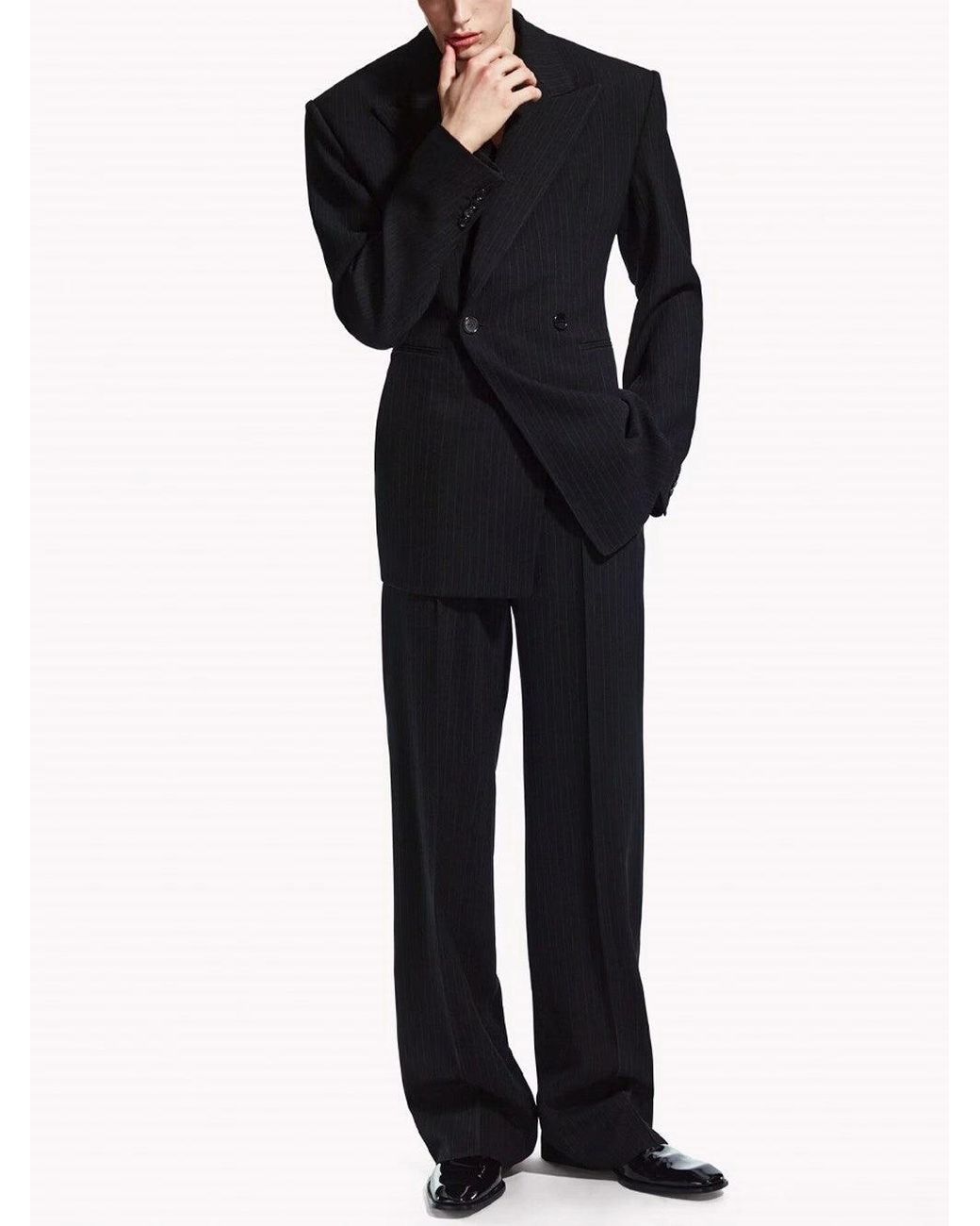 Saint Laurent Black Fluid Pants for men