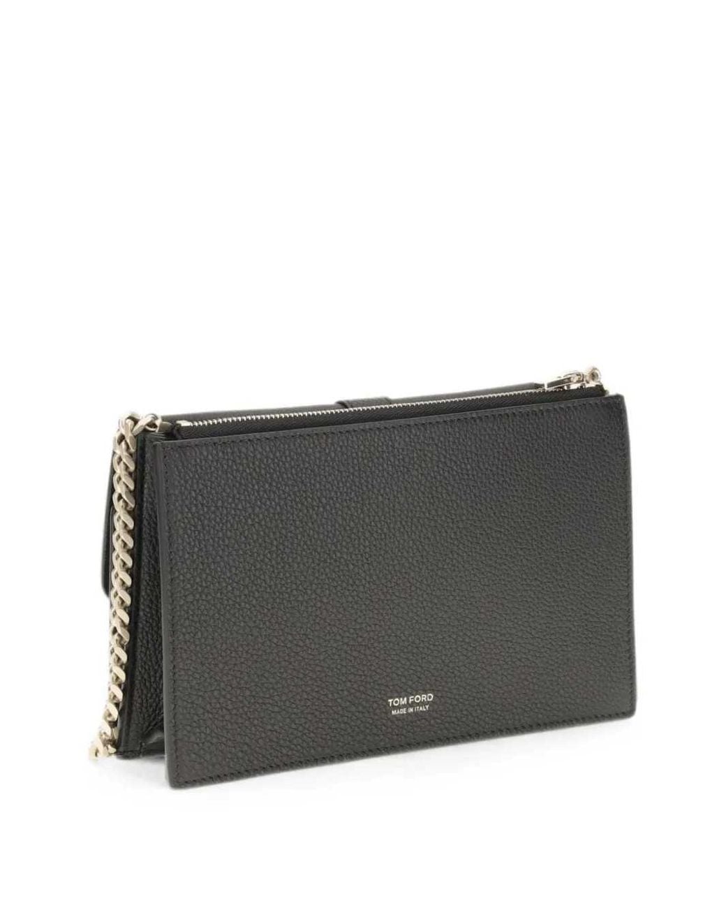 Tom Ford Gray Chain Shoulder Bag