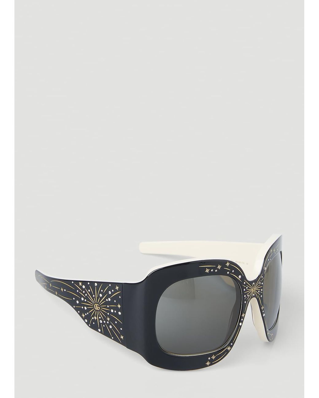 Gucci Gray Oversize Square Frame Sunglasses