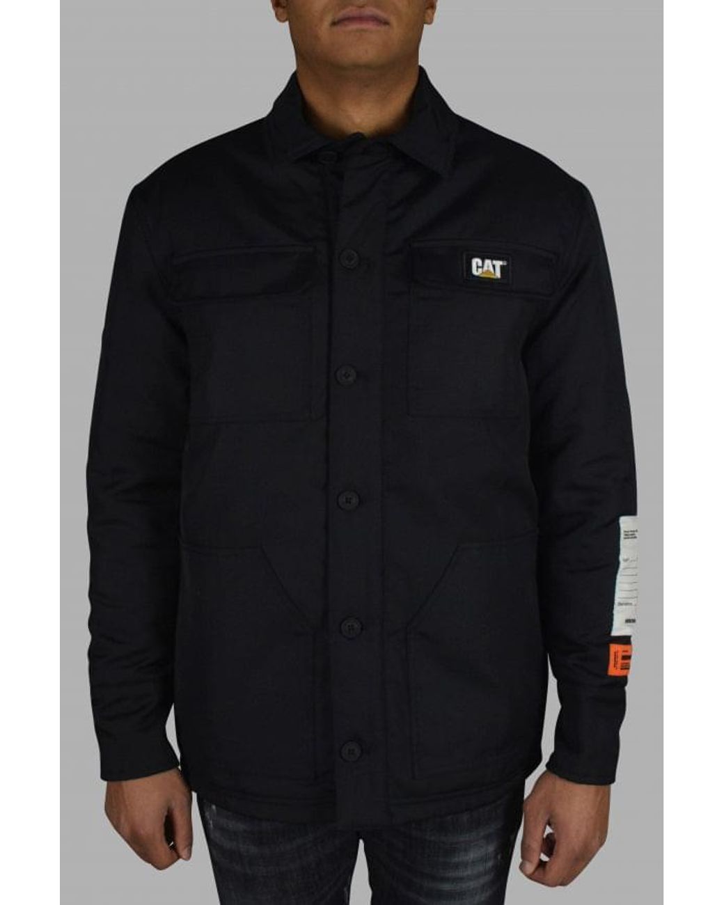 Heron Preston Blue Coach Jacket With CAT Logo