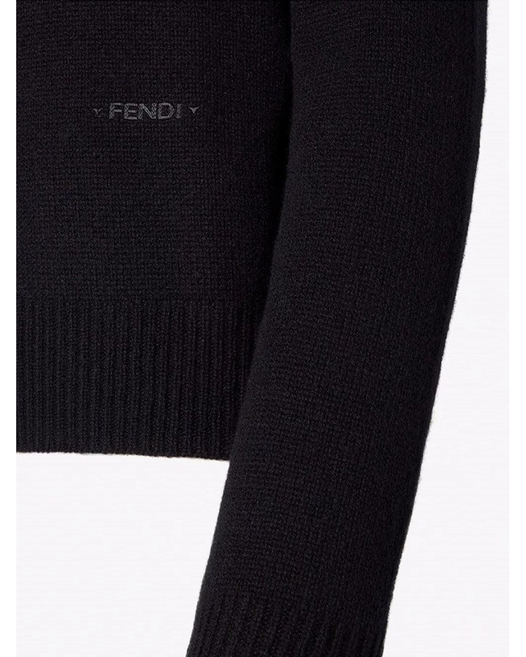 Fendi Blue Basic Pull Sweater