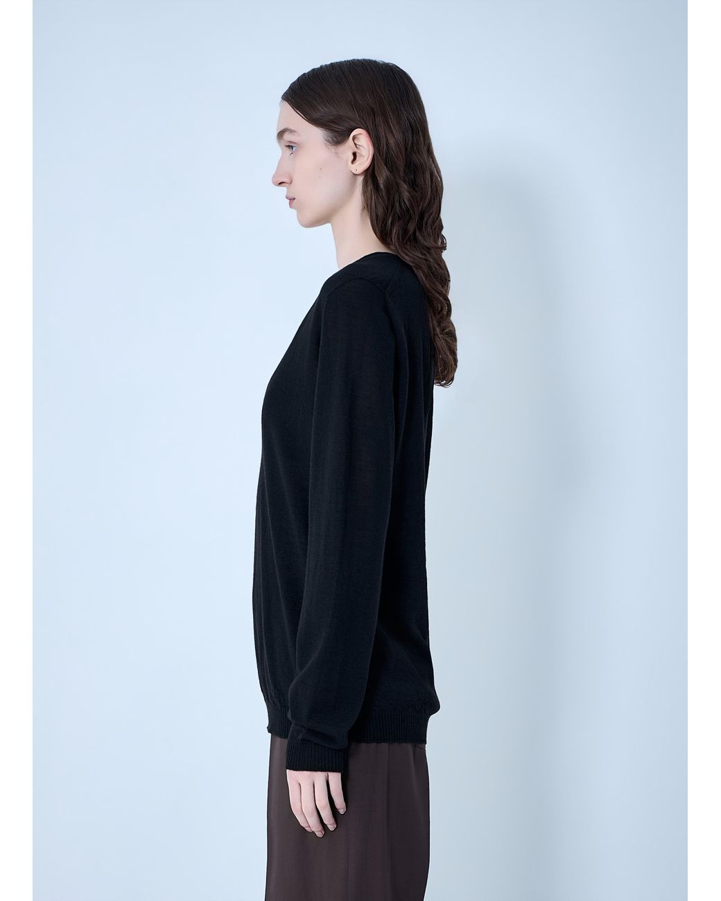 Rick Owens Blue V Neck Pull Knit