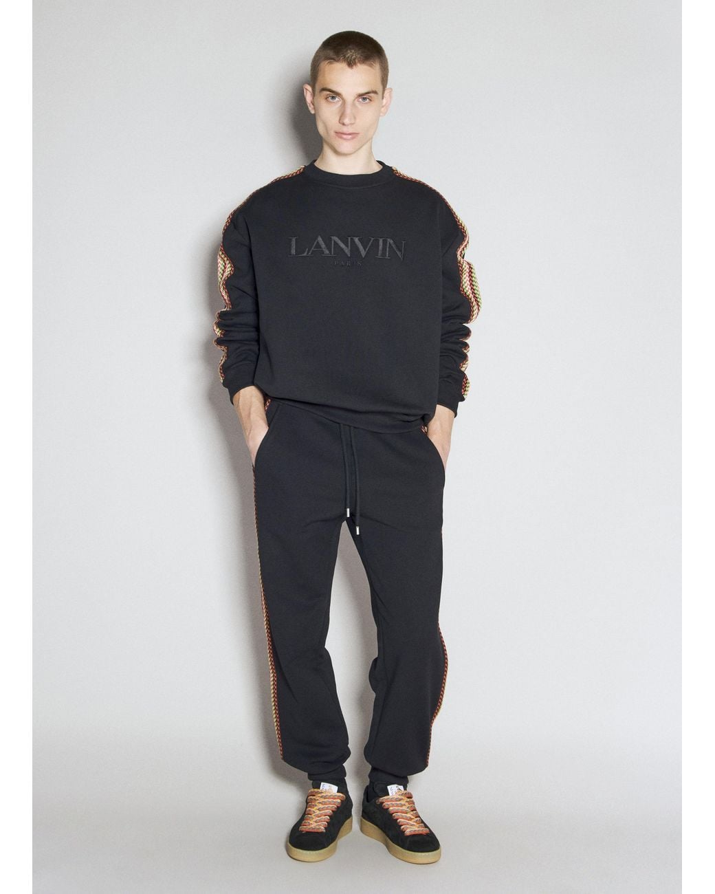 Lanvin Blue Side Curb Track Pants for men