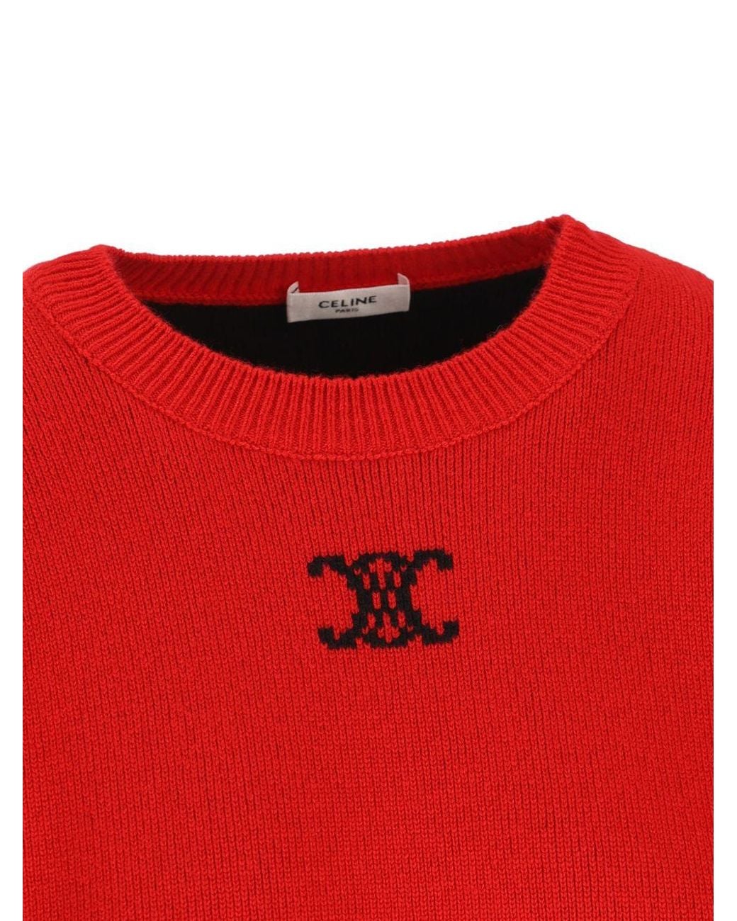 Céline Red Triomphe Cashemre Sweater