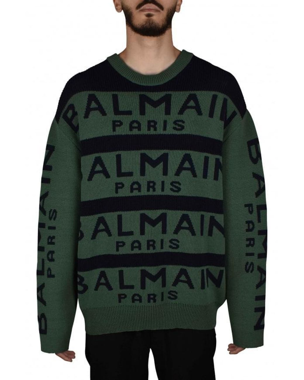 Balmain Green Sweater for men