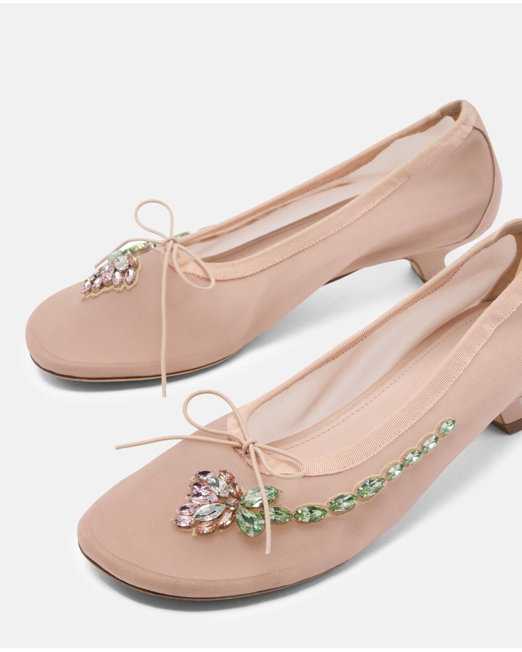 Simone Rocha Pink Mesh Ballerina Heel