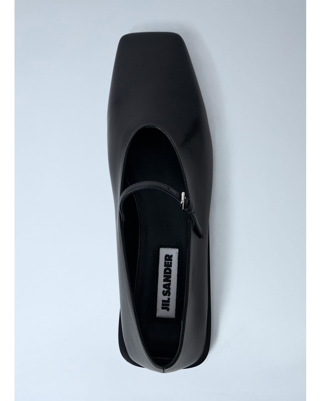 Jil Sander White Leather Flat Shoes