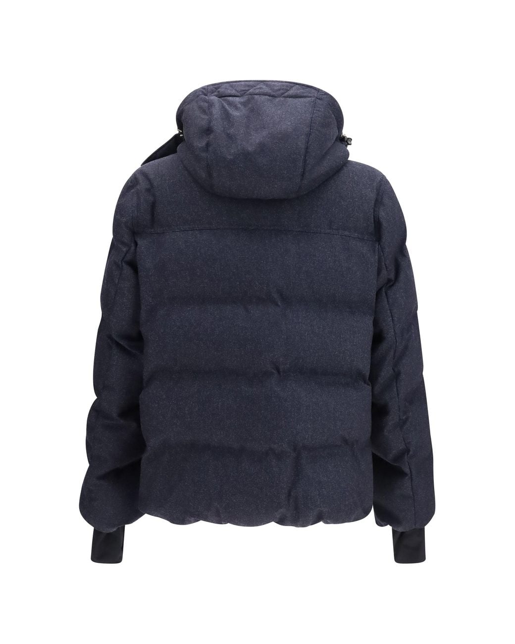 Moncler Blue Padded Denim-Effect Wool Ski Jacket for men