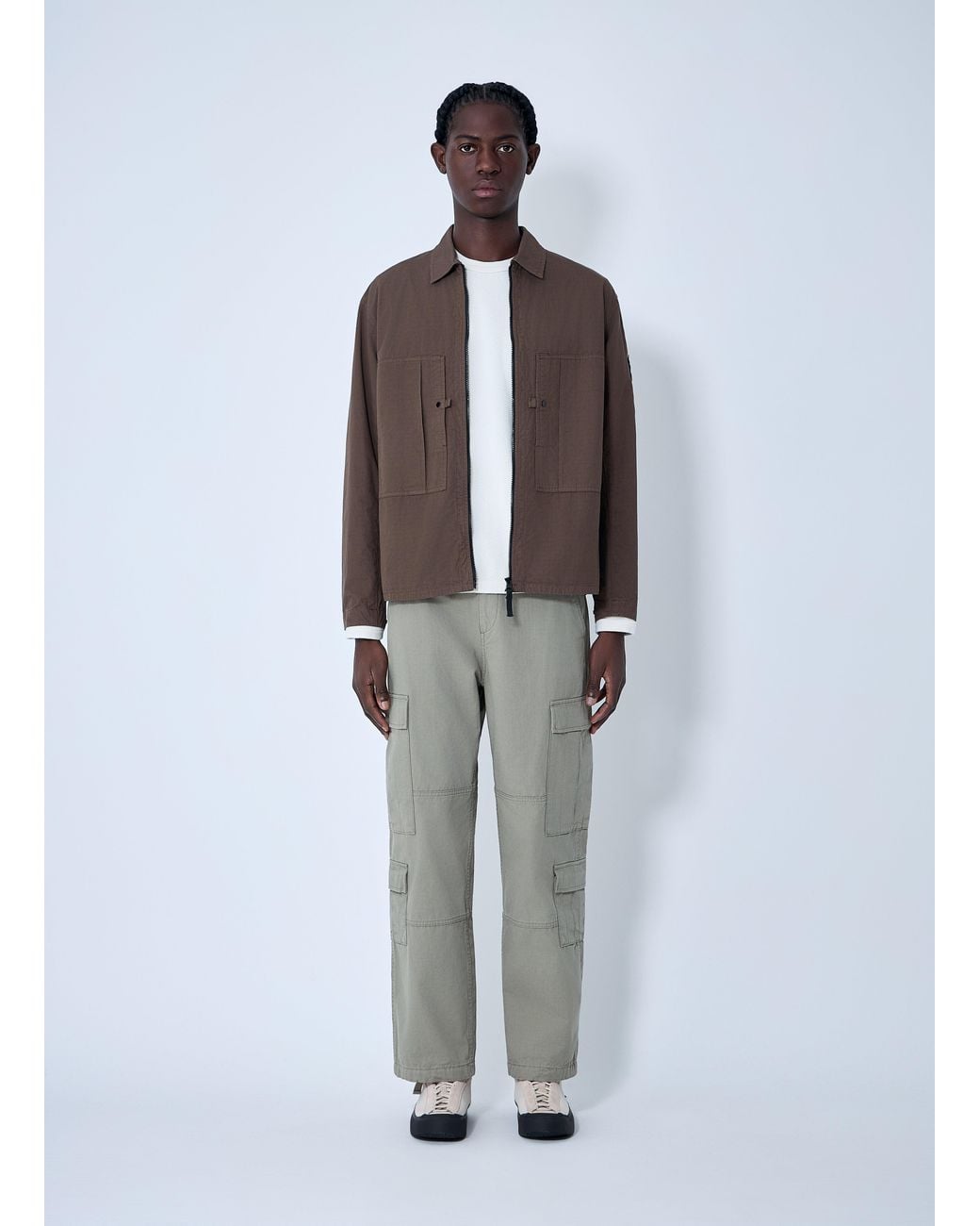 Stone Island Brown Logo Patch Jacket for men