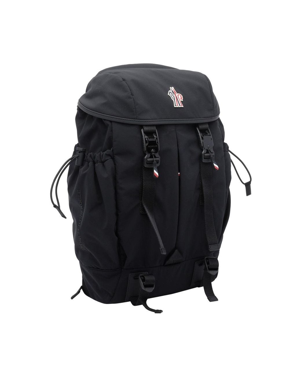 Moncler Black Logo Backpack for men