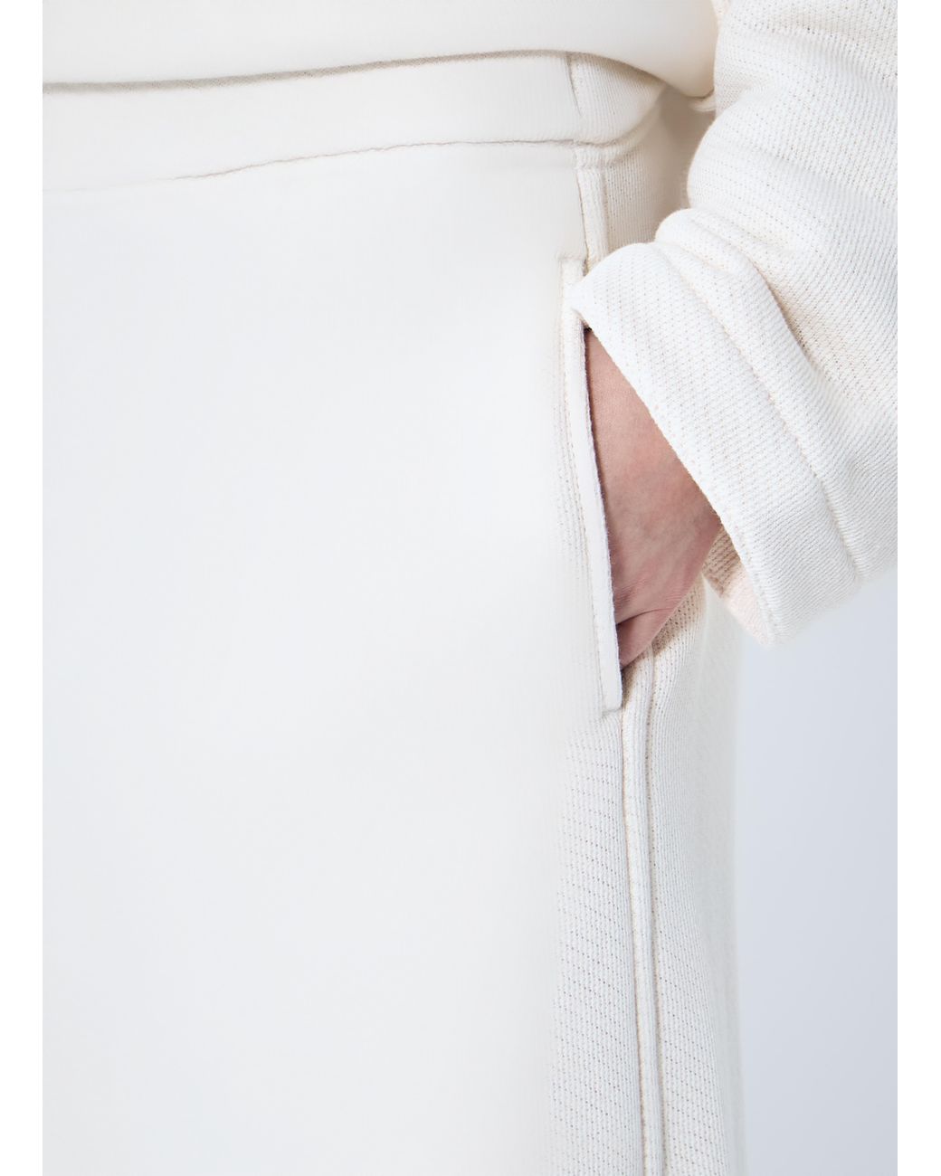 Max Mara White Knit Track Pants