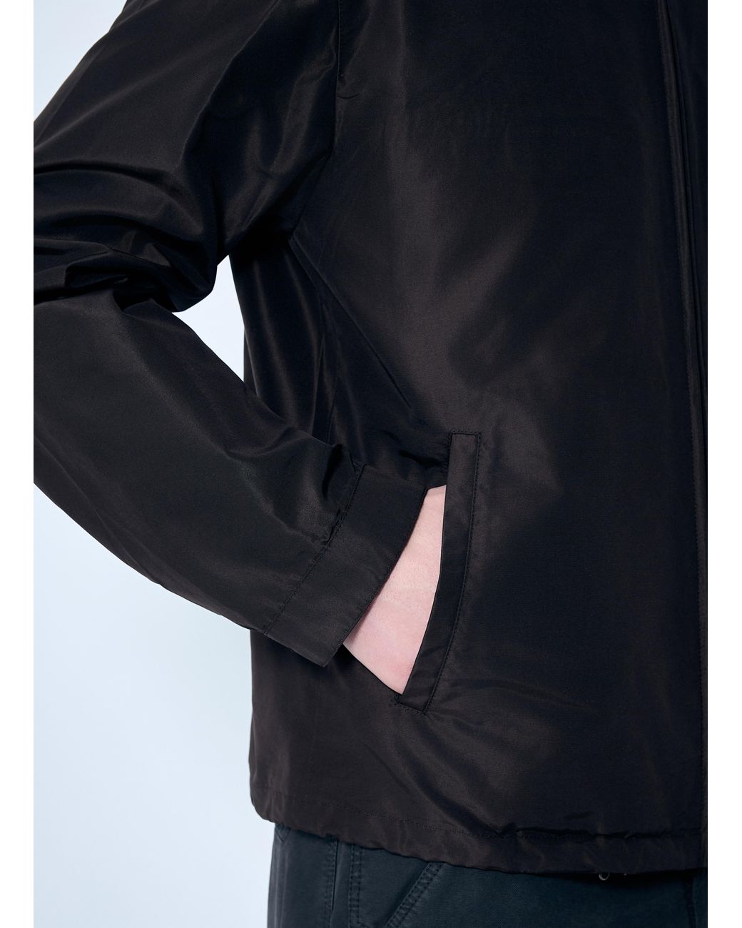 Prada Blue Silk Hooded Jacket for men