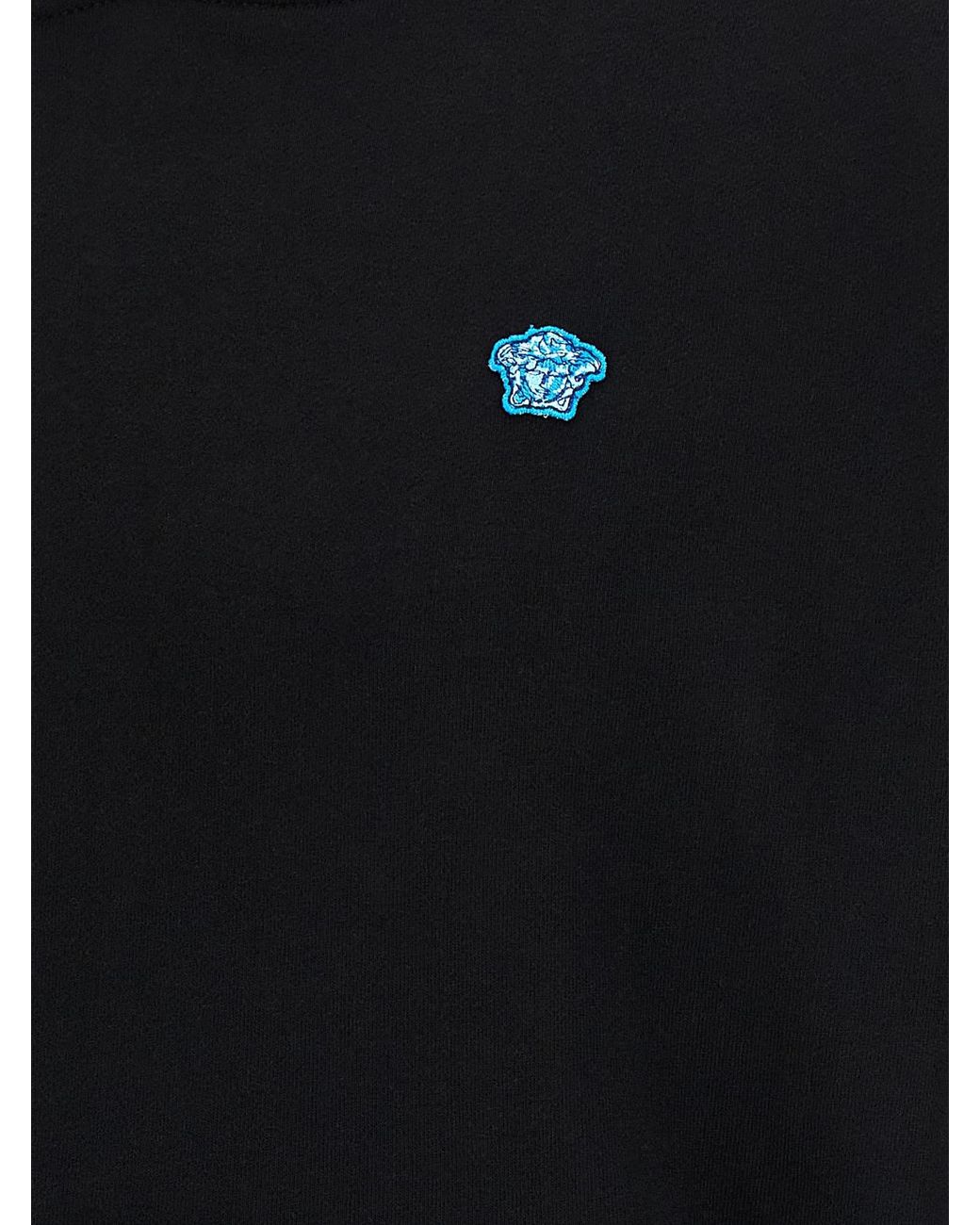 Versace Blue Cotton Sweatshirt for men